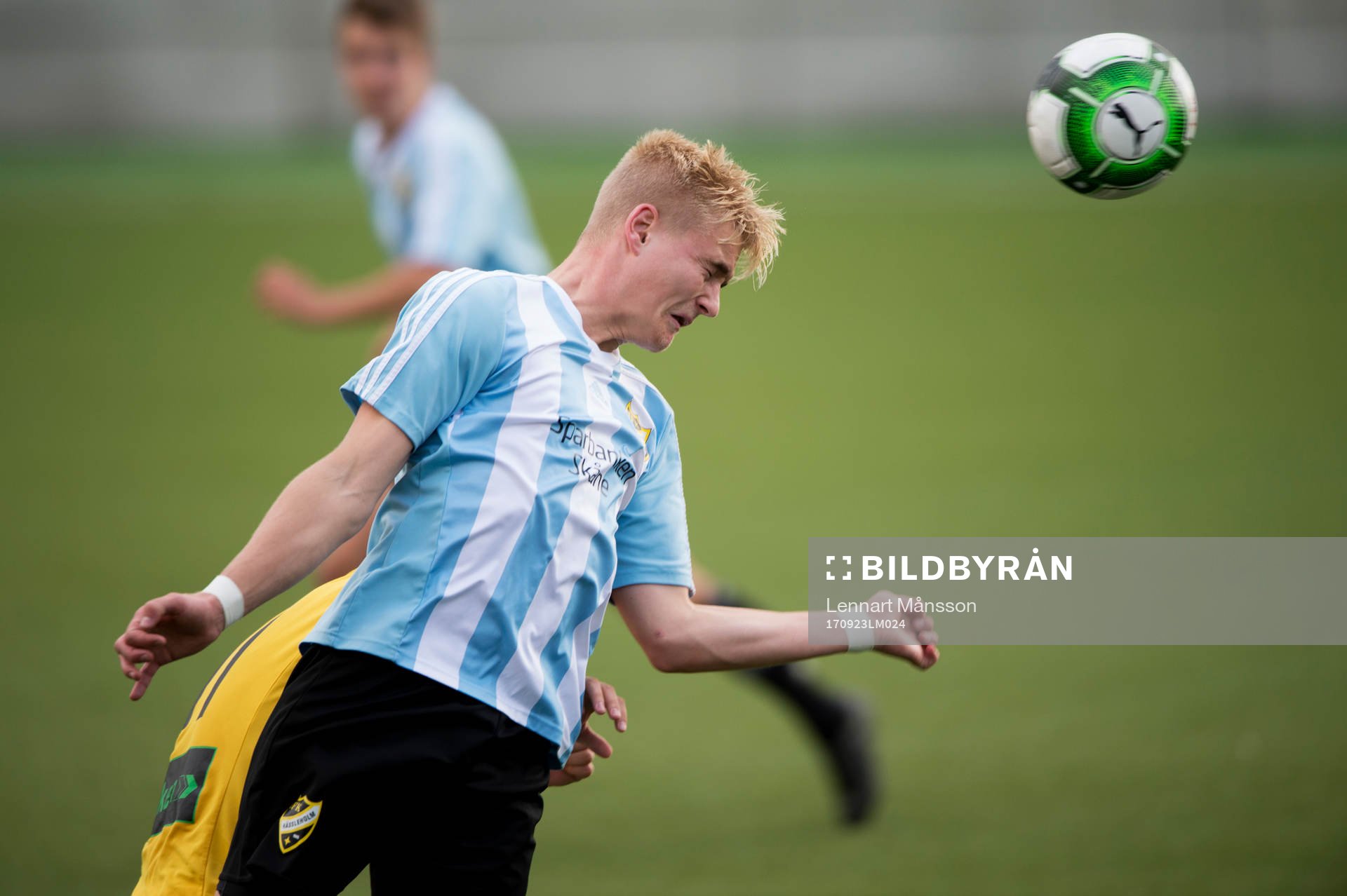 IFK Hässleholms Linus Svensson  i matchen i division 2 mellan Lunds BK och IFK Hässleholm i Lund 23 september 2017.  