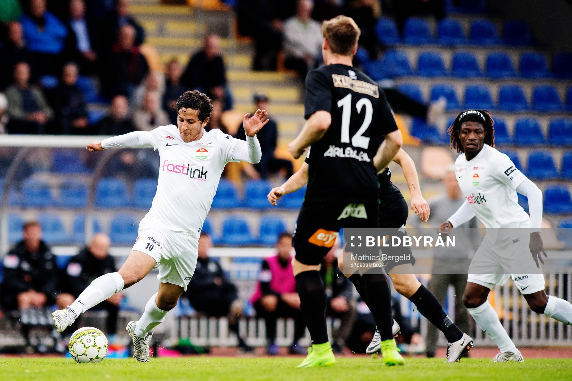 Dalkurds Ahmed Awad under fotbollsmatchen i Superettan mellan Varberg och Dalkurd den 23 september 2017 i Varberg.