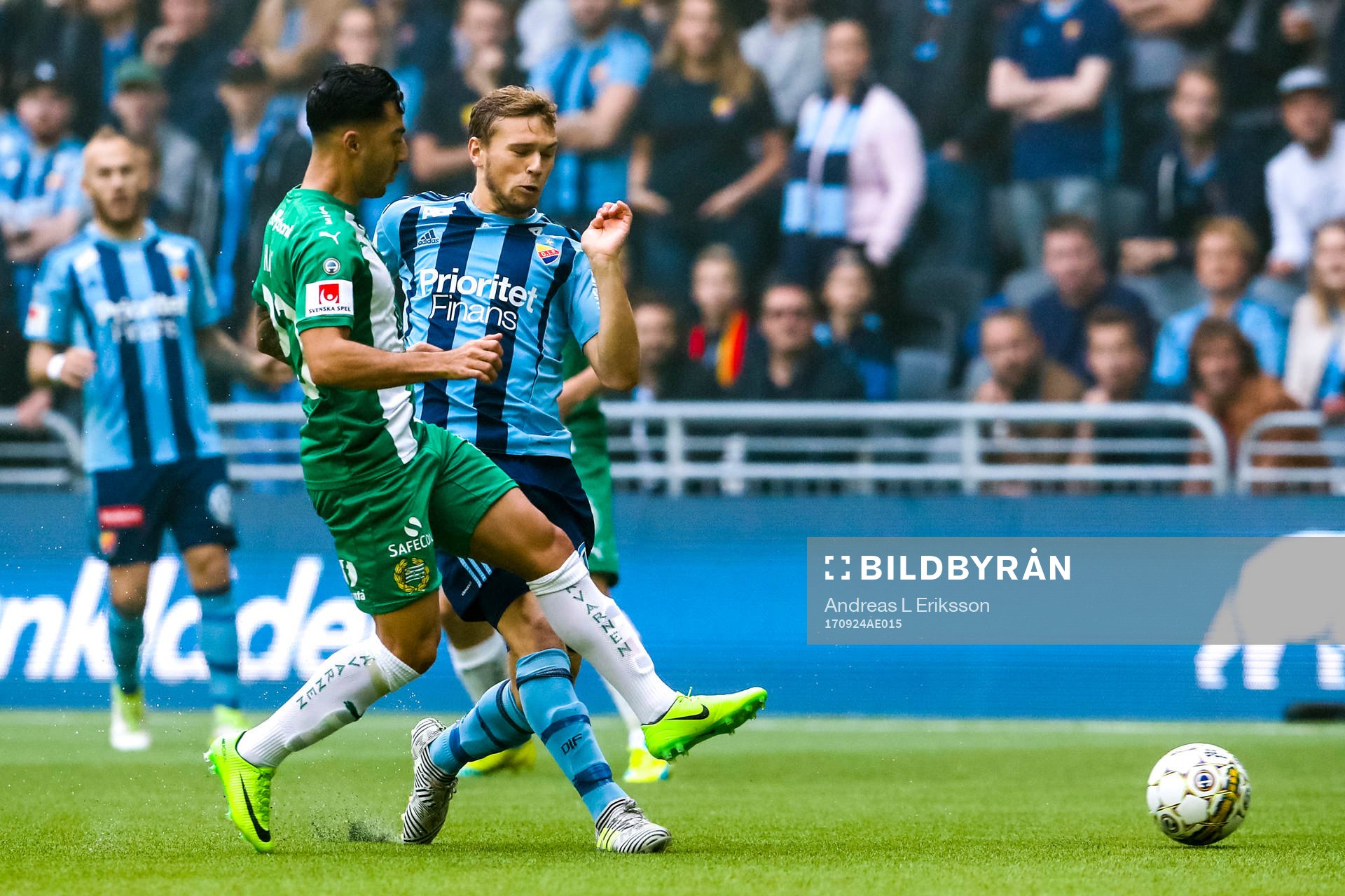 Hammarbys Jiloan Hamad och Djurgårdens Jesper Karlström