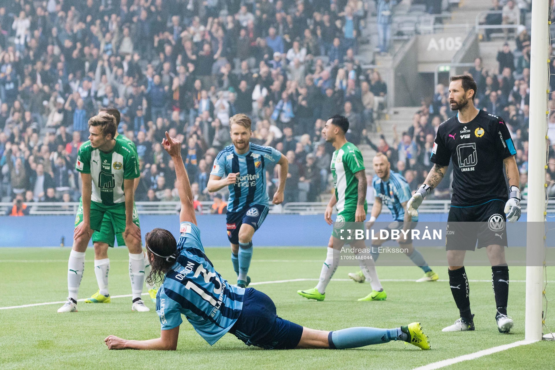 Djurgårdens Jonas Olsson jublar