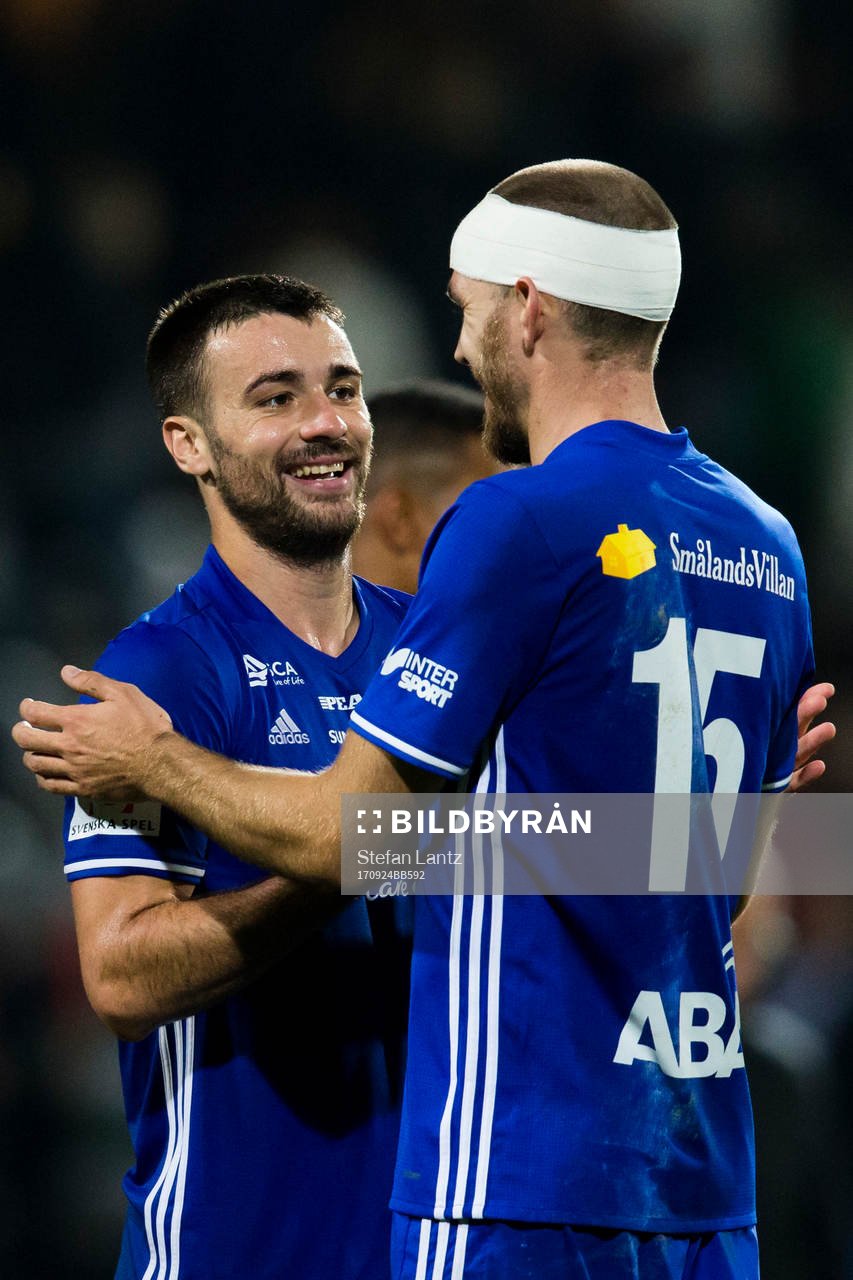 Sundsvalls Carlos Gracia och Marcus Danielson jublar