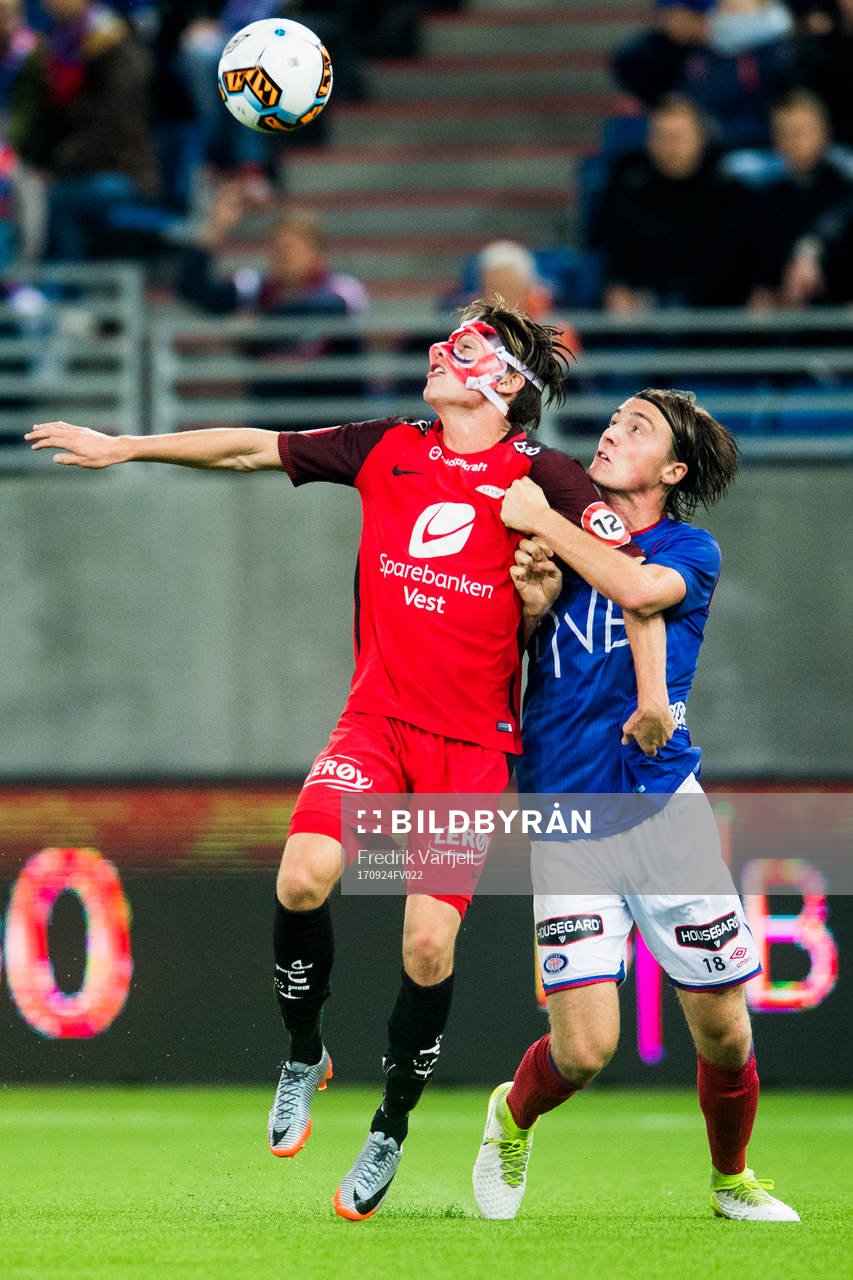 Kasper Skaanes of Brann and Christian Dahle Borchgrevink of