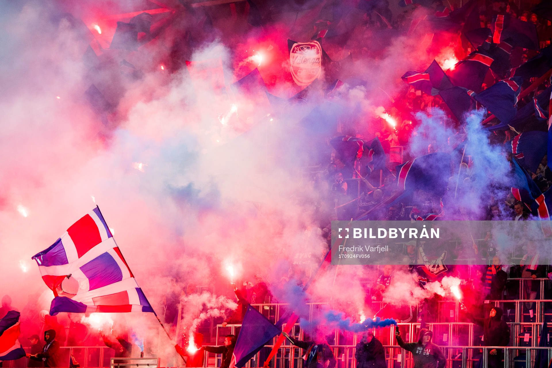 Fans of Vålerenga at the stands