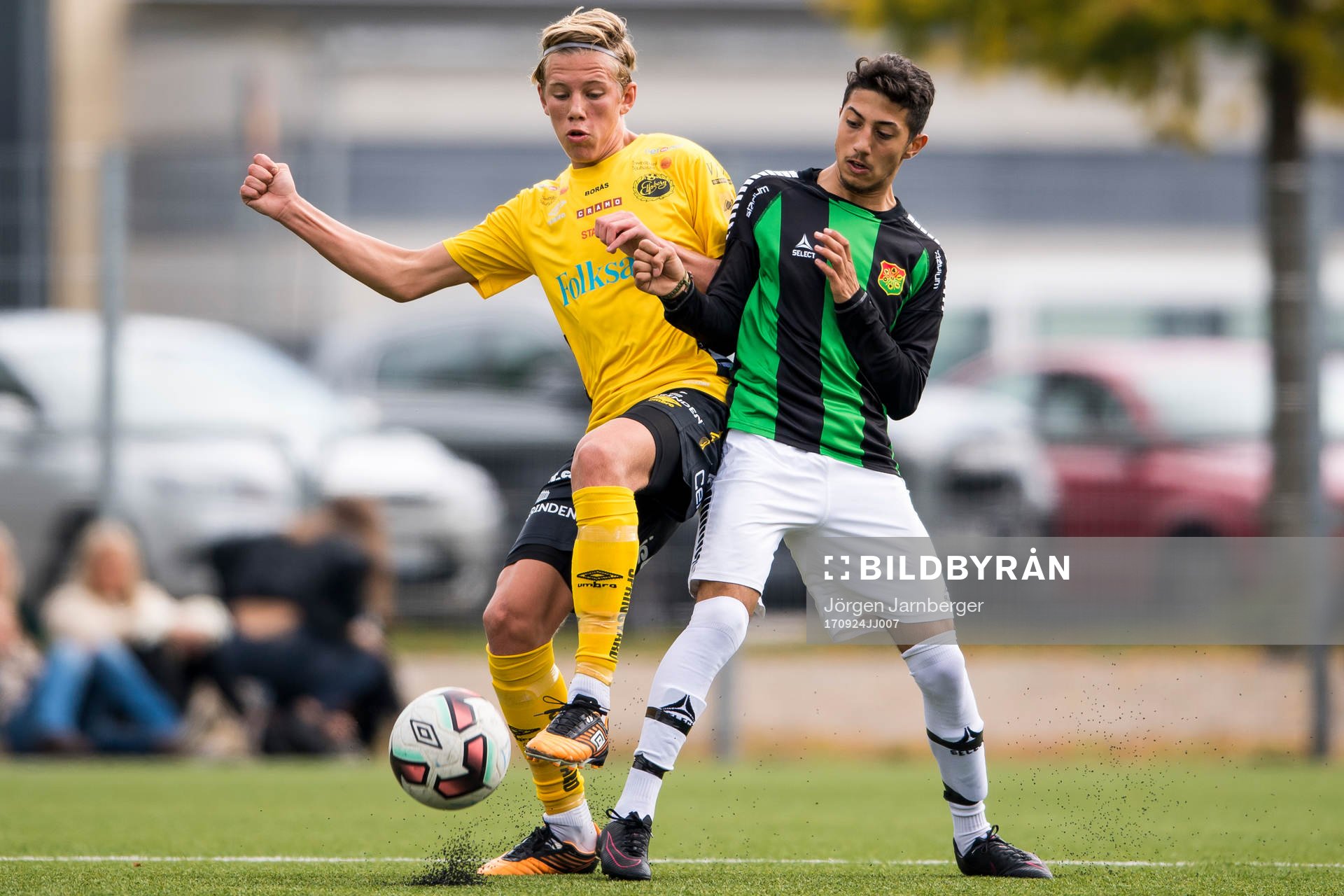 Elfsborgs Noah Söderberg och GAIS Samir Maarouf