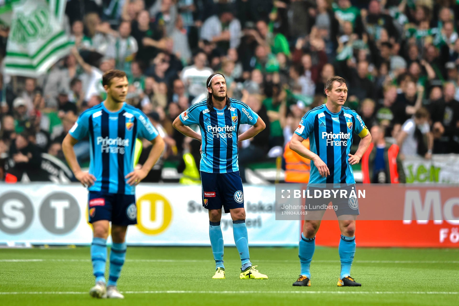 Djurgårdens Jesper Karlström . Jonas Olsson och  Kim
