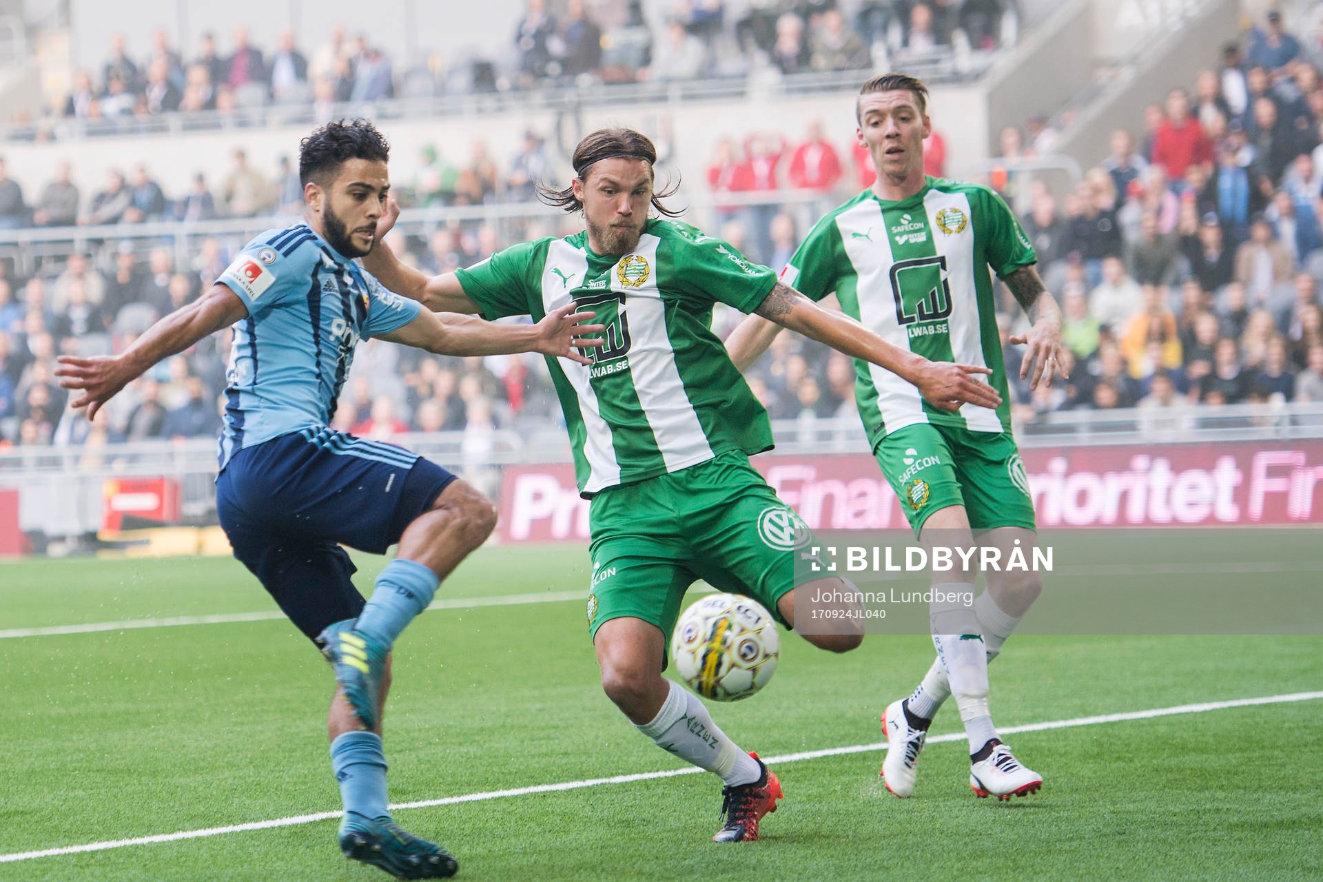 Djurgårdens Othman El Kabir mot Hammarbys Björn Paulsen