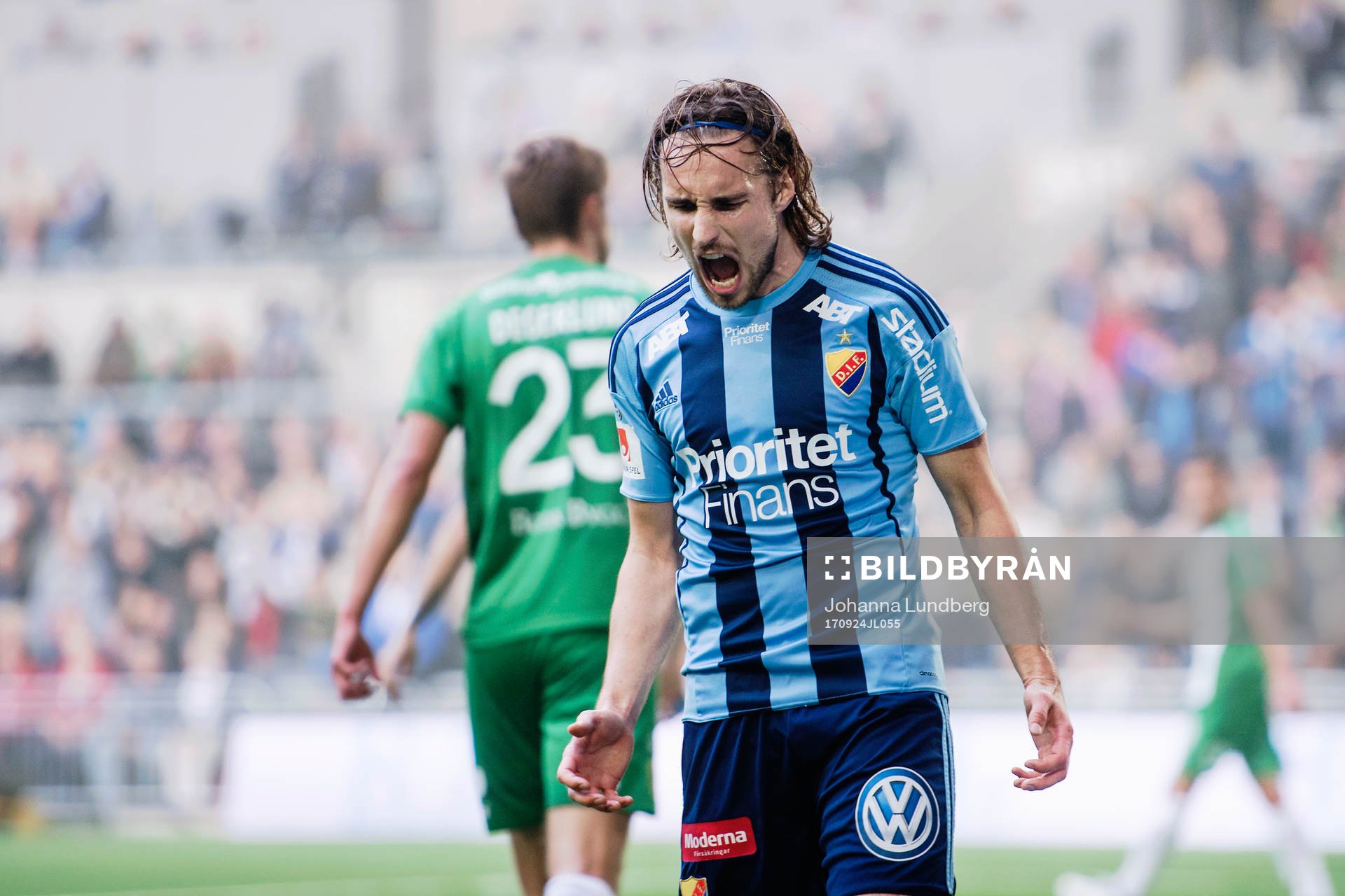 Djurgårdens Kevin Walker reagerar