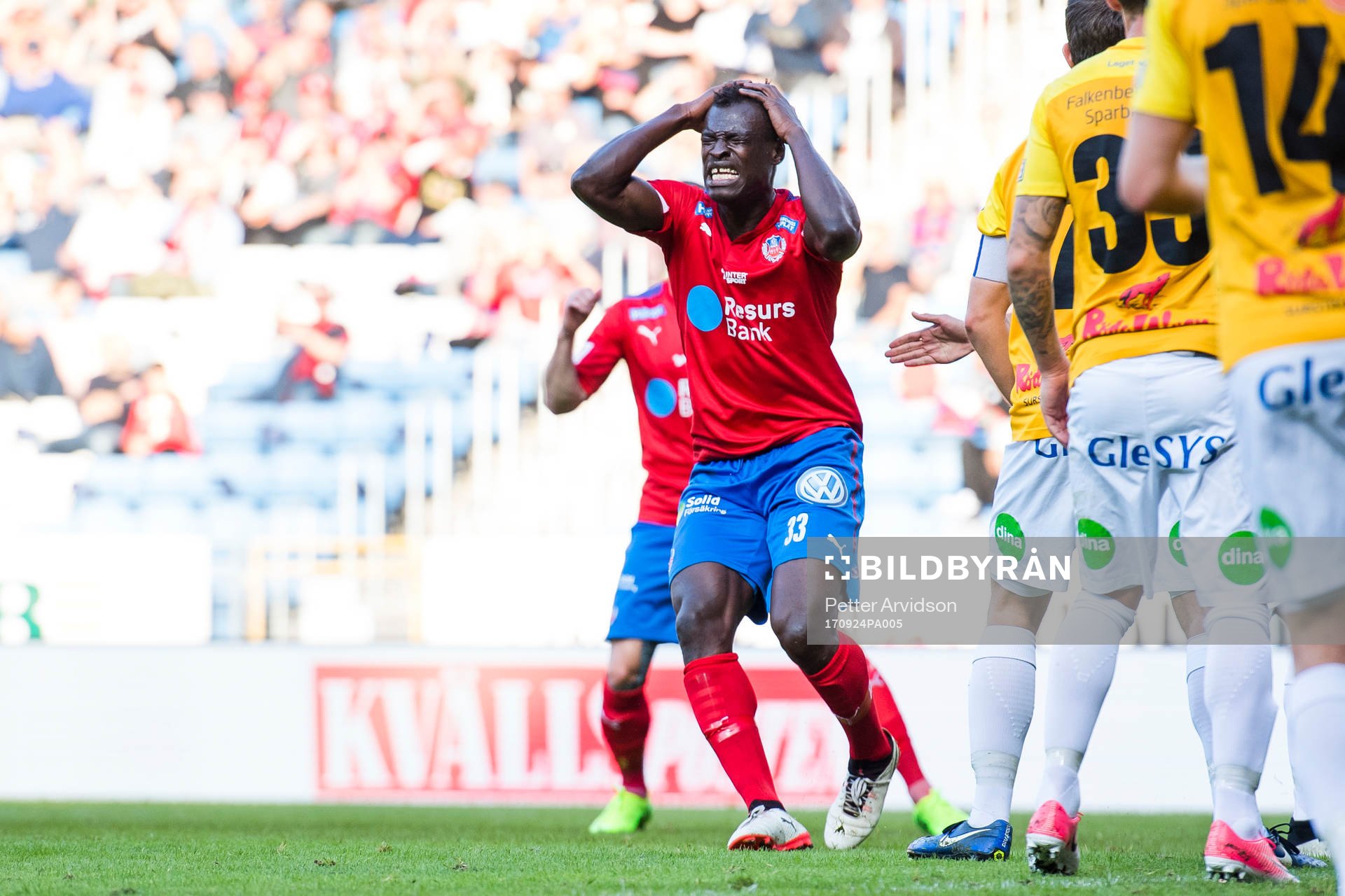 Helsingborgs Edwin Gyimah deppar