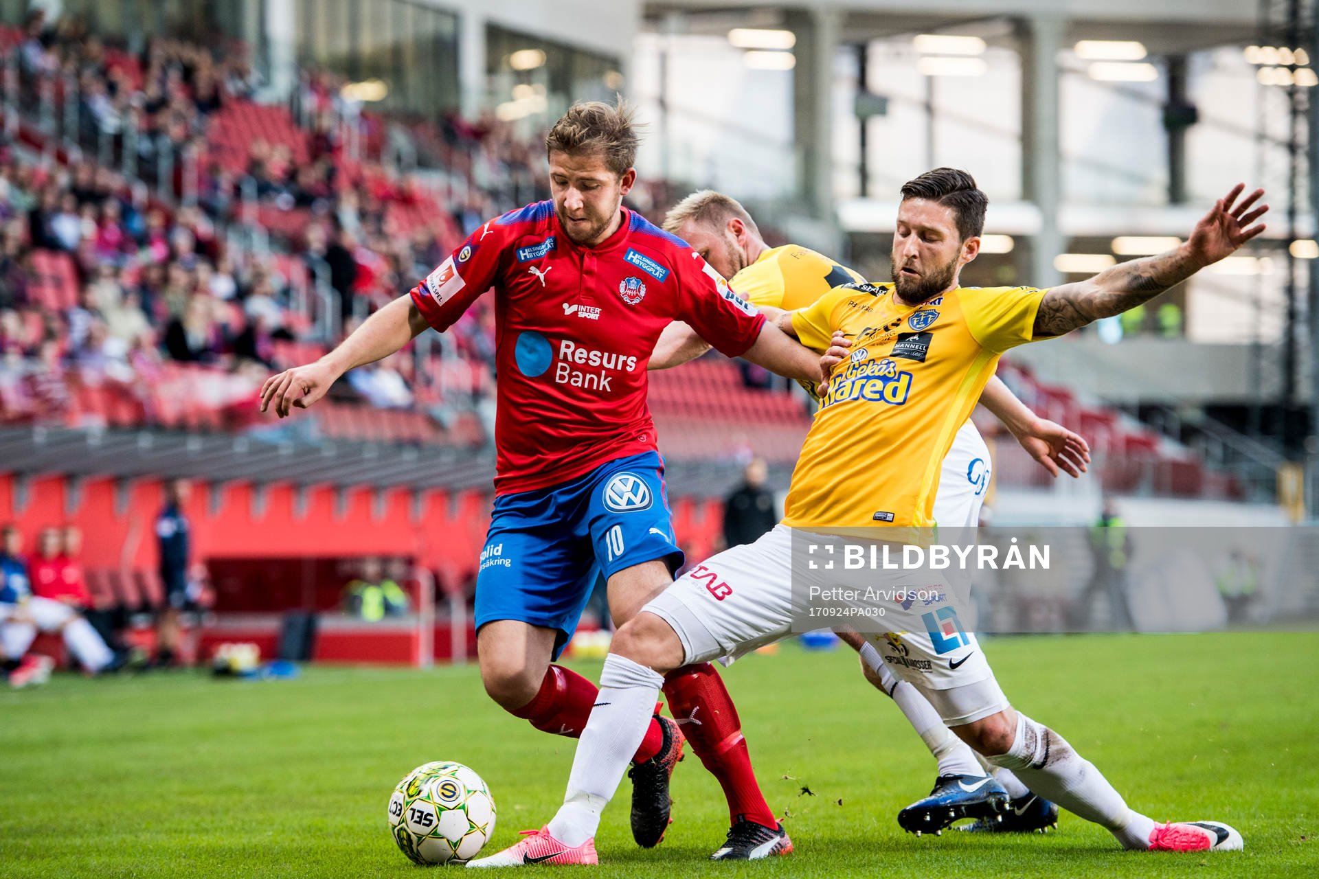 Helsingborgs Darijan Bojanic och Falkenbergs Tibor Joza