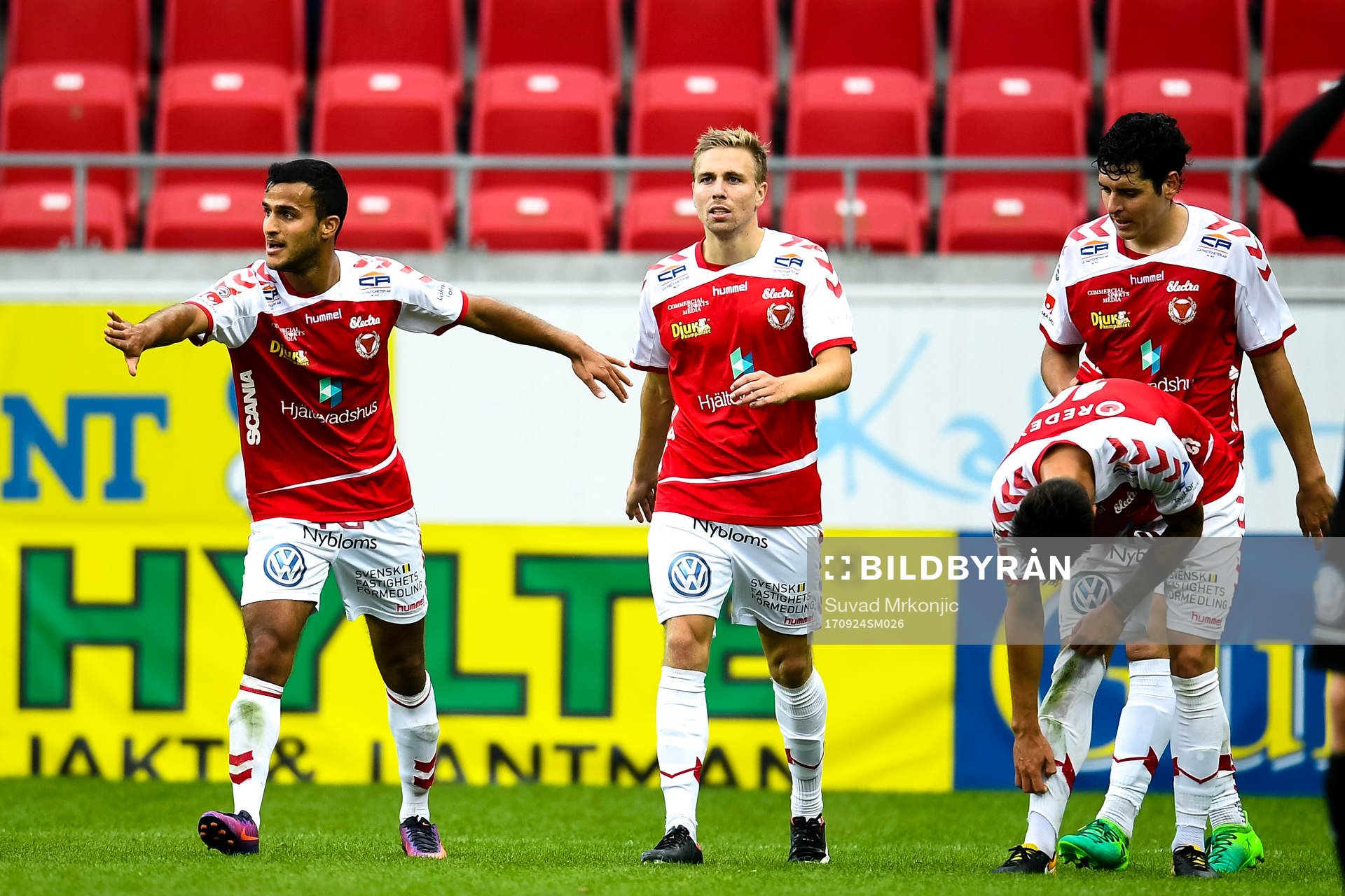 Kalmars spelare jublar