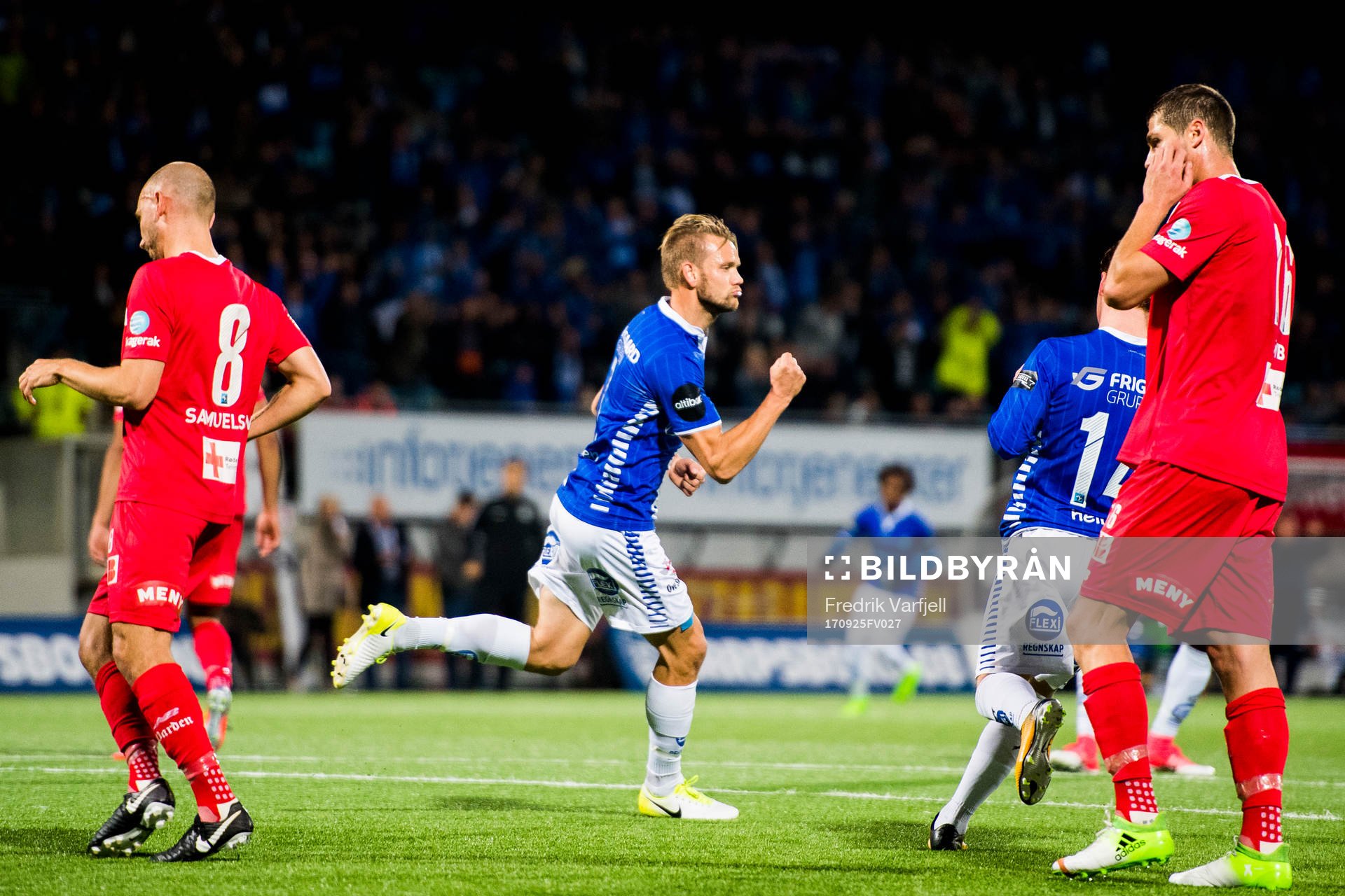 Ole Jørgen Halvorsen of Sarpsborg celebrates