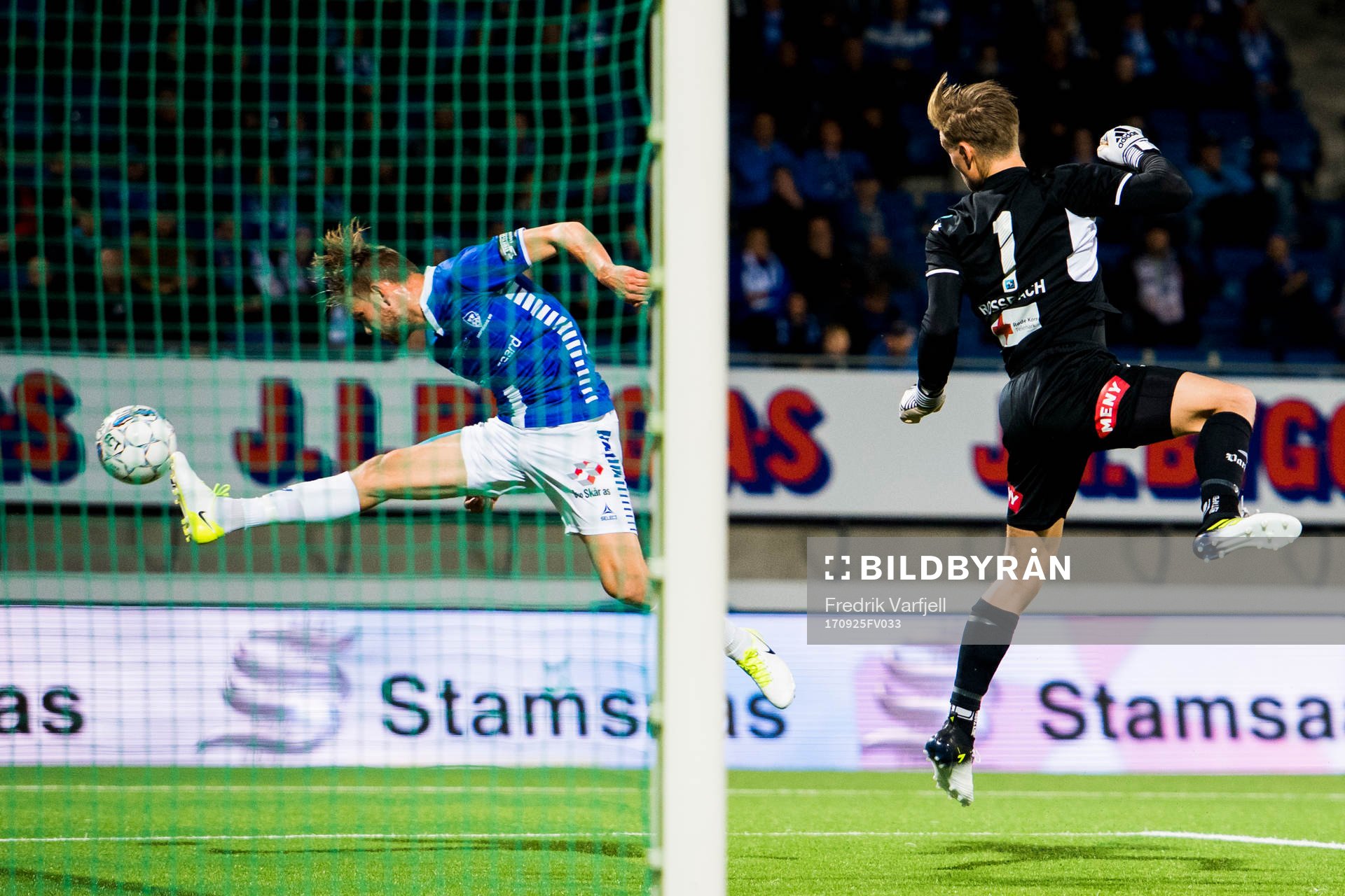 Ole Jørgen Halvorsen of Sarpsborg and Goalkeeper Sondre