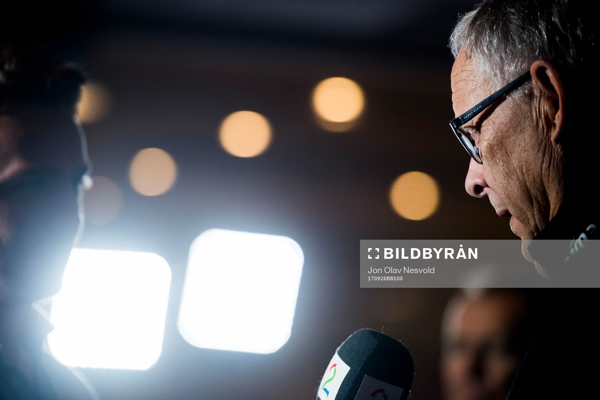 Lars Lagerbäck, head coach of Norway, presents the team
