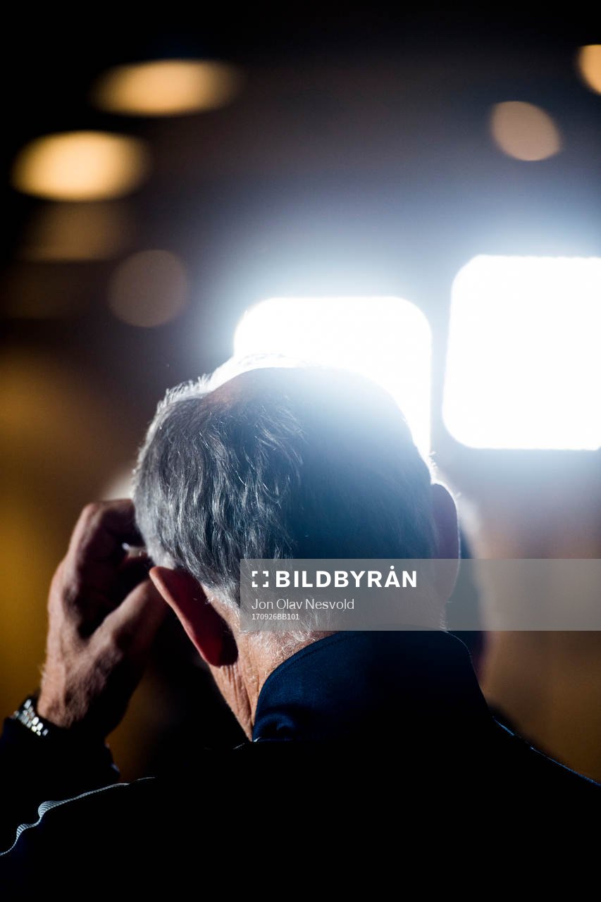 Lars Lagerbäck, head coach of Norway, presents the team