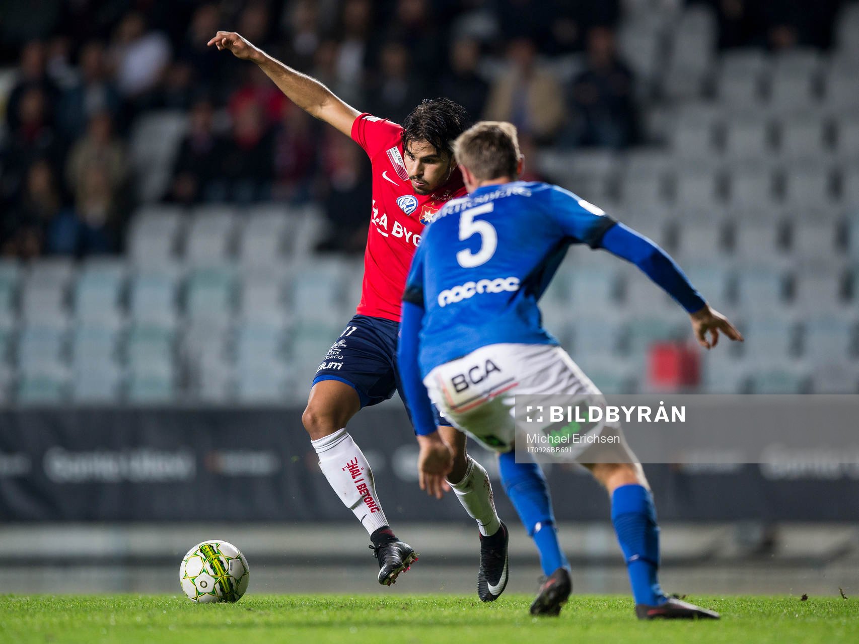 Örgrytes William Atashkadeh mot Trelleborgs Anton Tideman