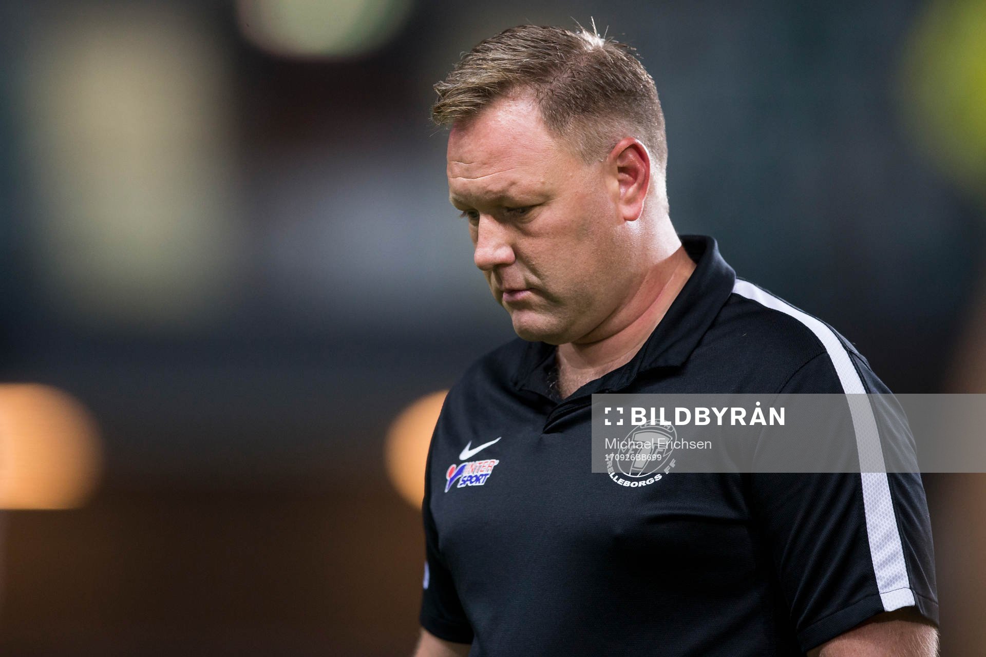 Trelleborgs tränare Patrick Winqvist deppar