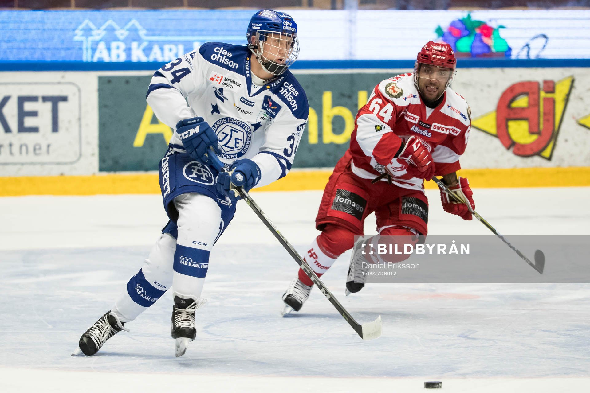 Leksands Olle Alsing jagas av Troja/Ljungby Trojas