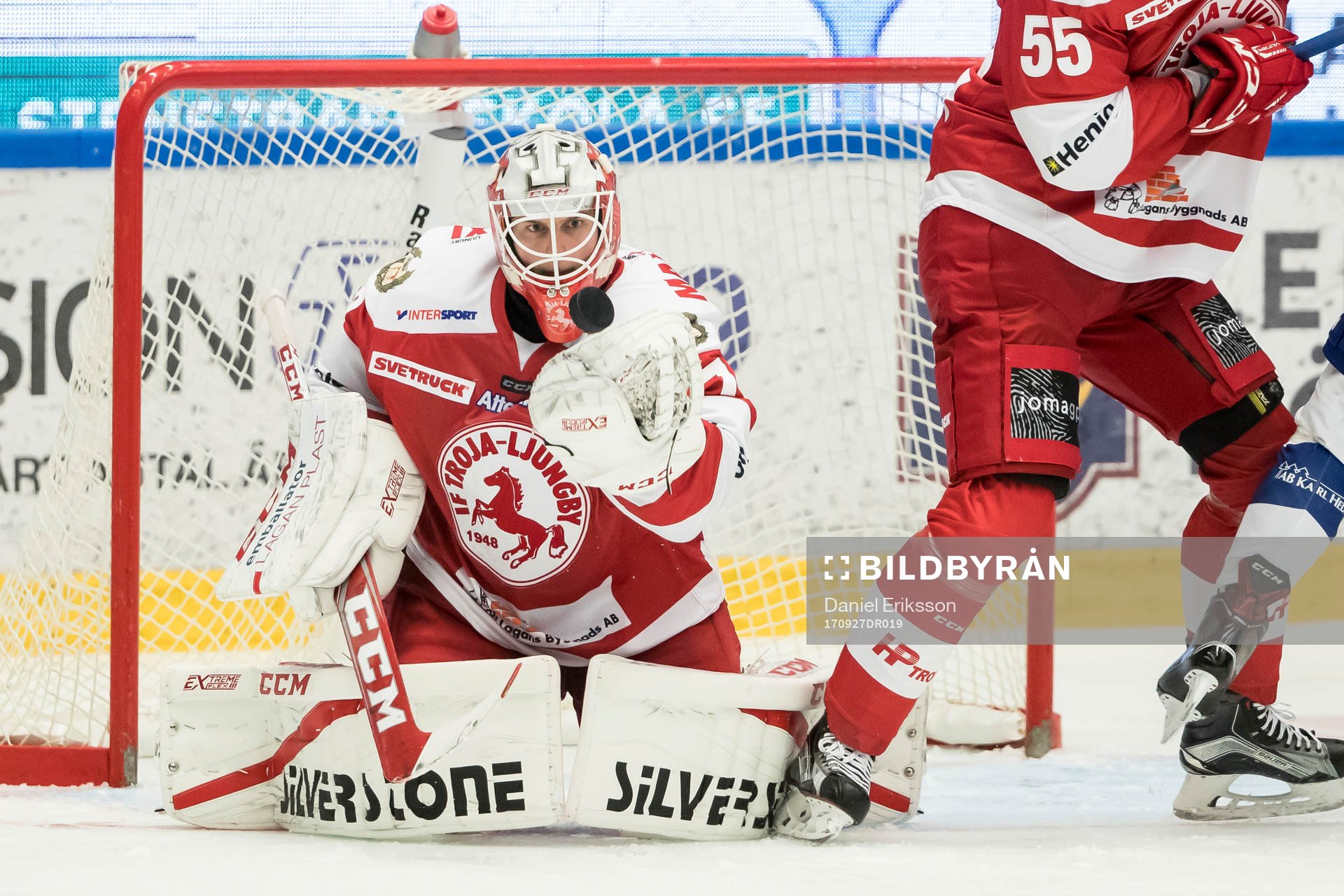 Troja/Ljungby Trojas målvakt Robin Johansson  i