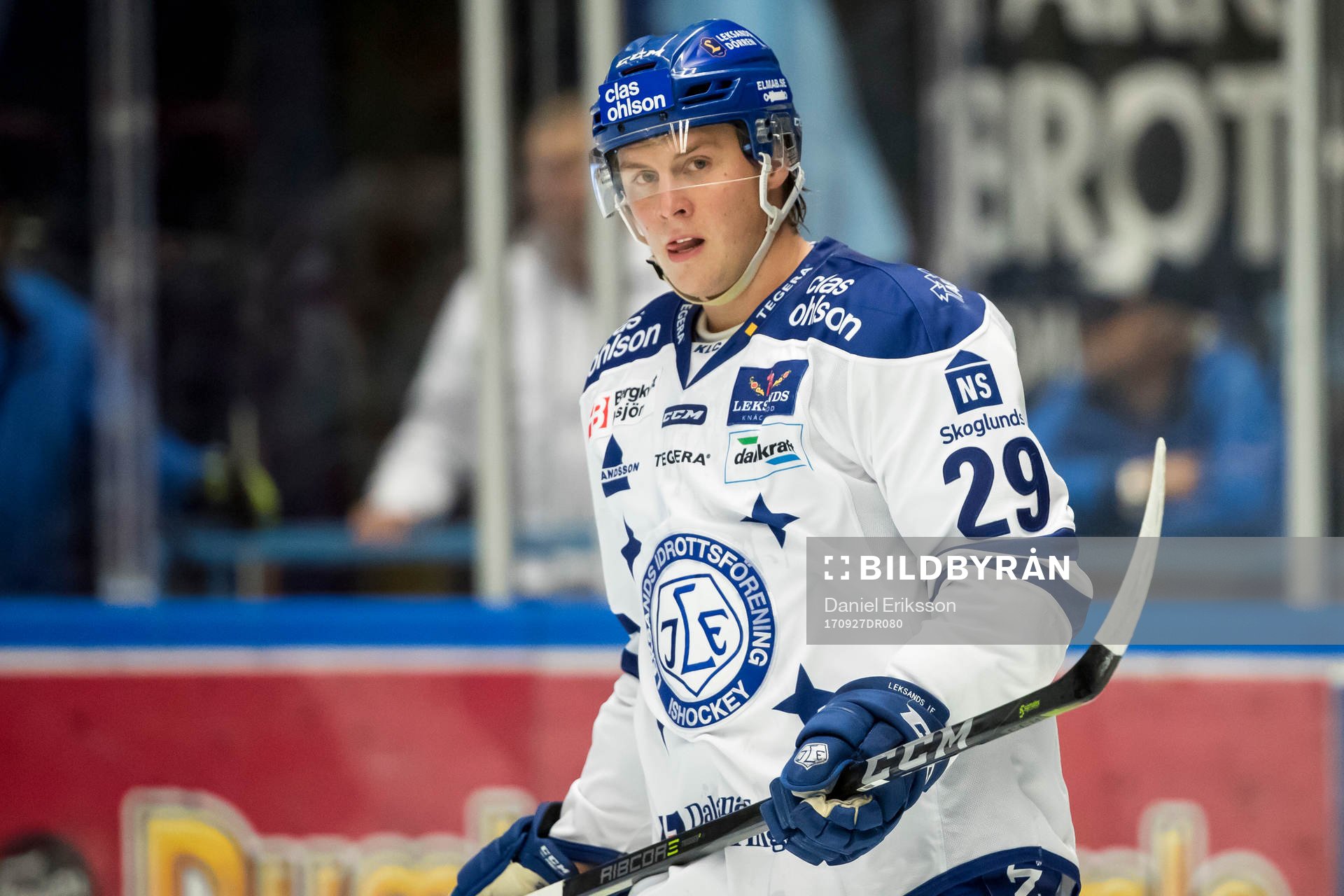 Leksands David Åslin  i ishockeymatchen i