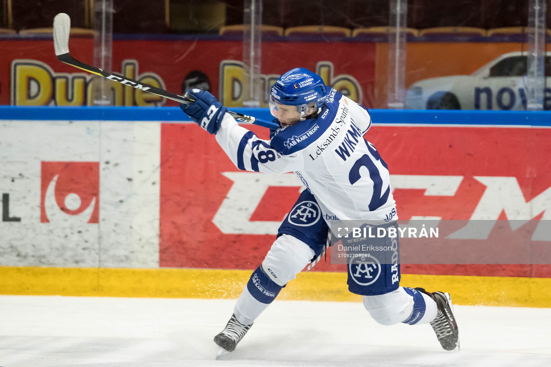 Leksands William Wikman  i ishockeymatchen i
