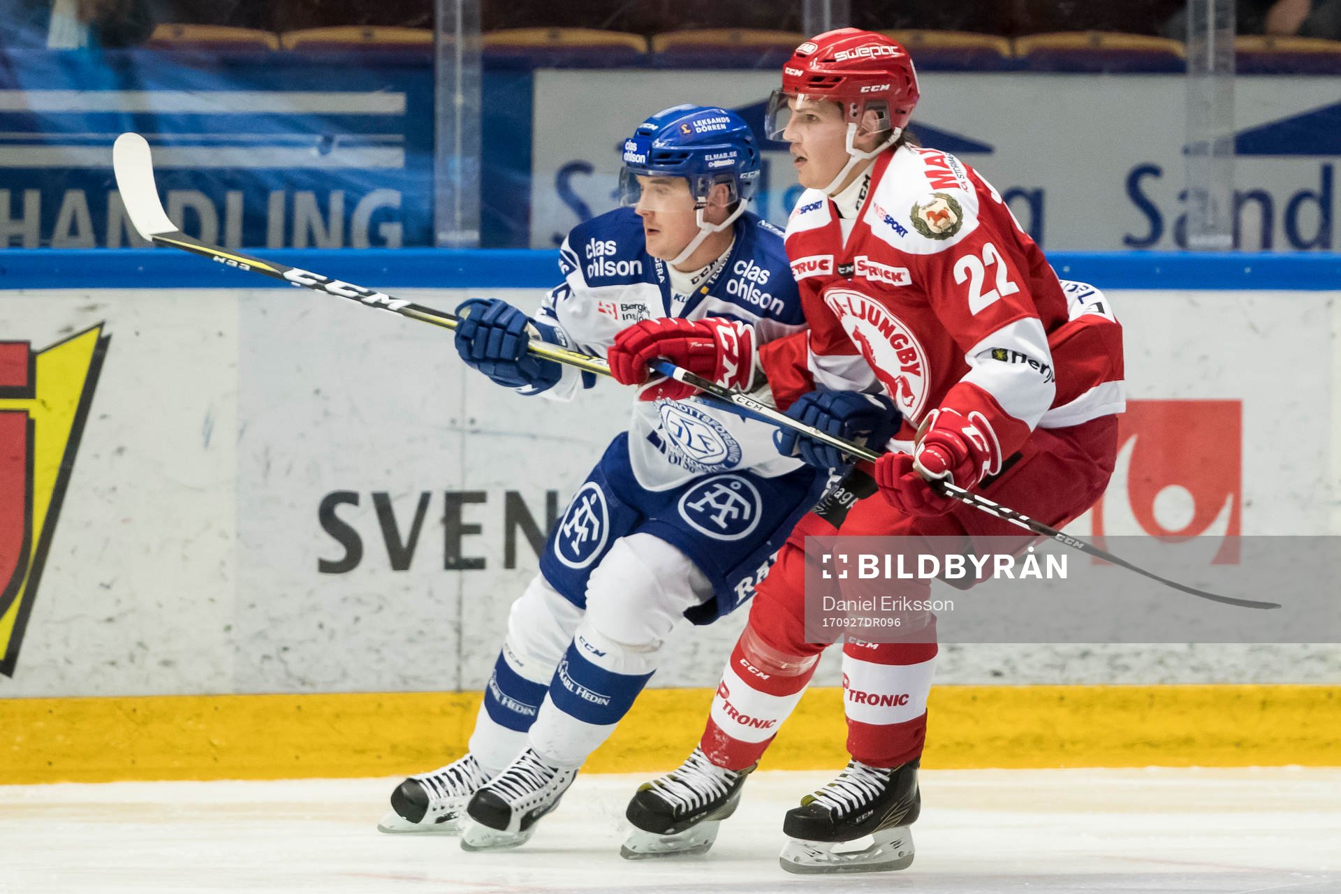 Troja/Ljungby Trojas Jonathan Johnson och Leksands Johan