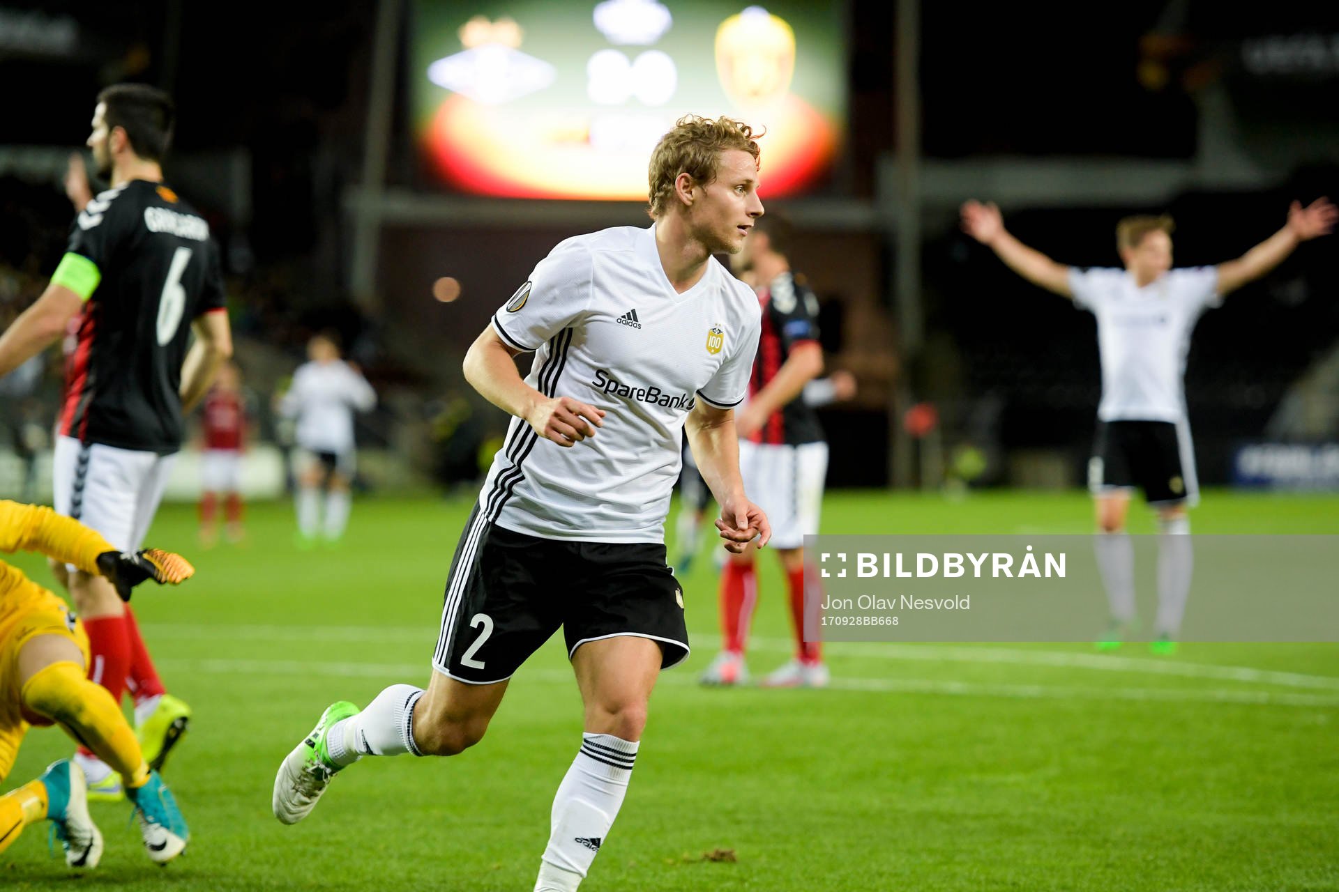 Vegar Eggen Hedenstad of Rosenborg celebrates