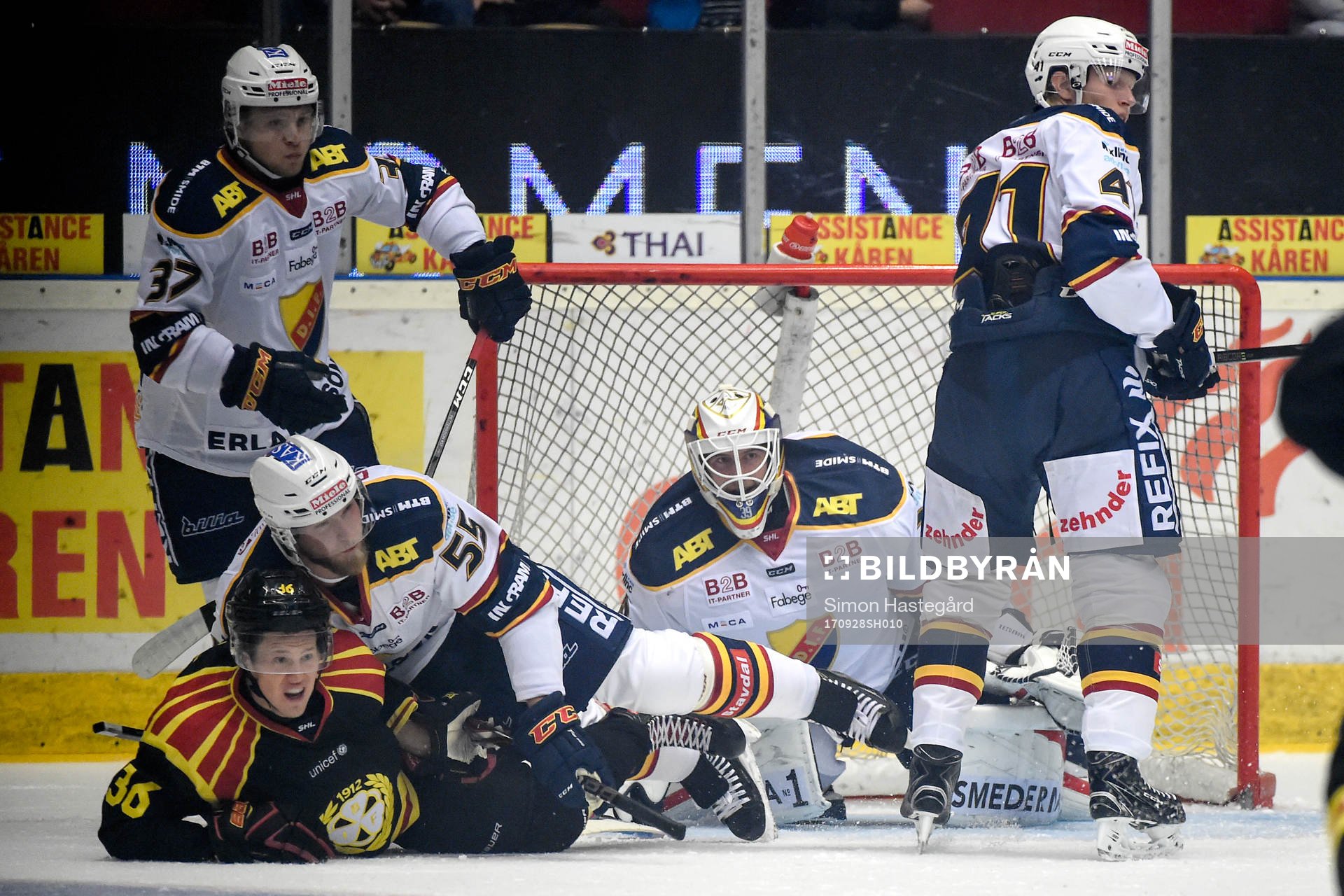 Djurgårdens målvakt Adam Reideborn, Alexander Urbom,