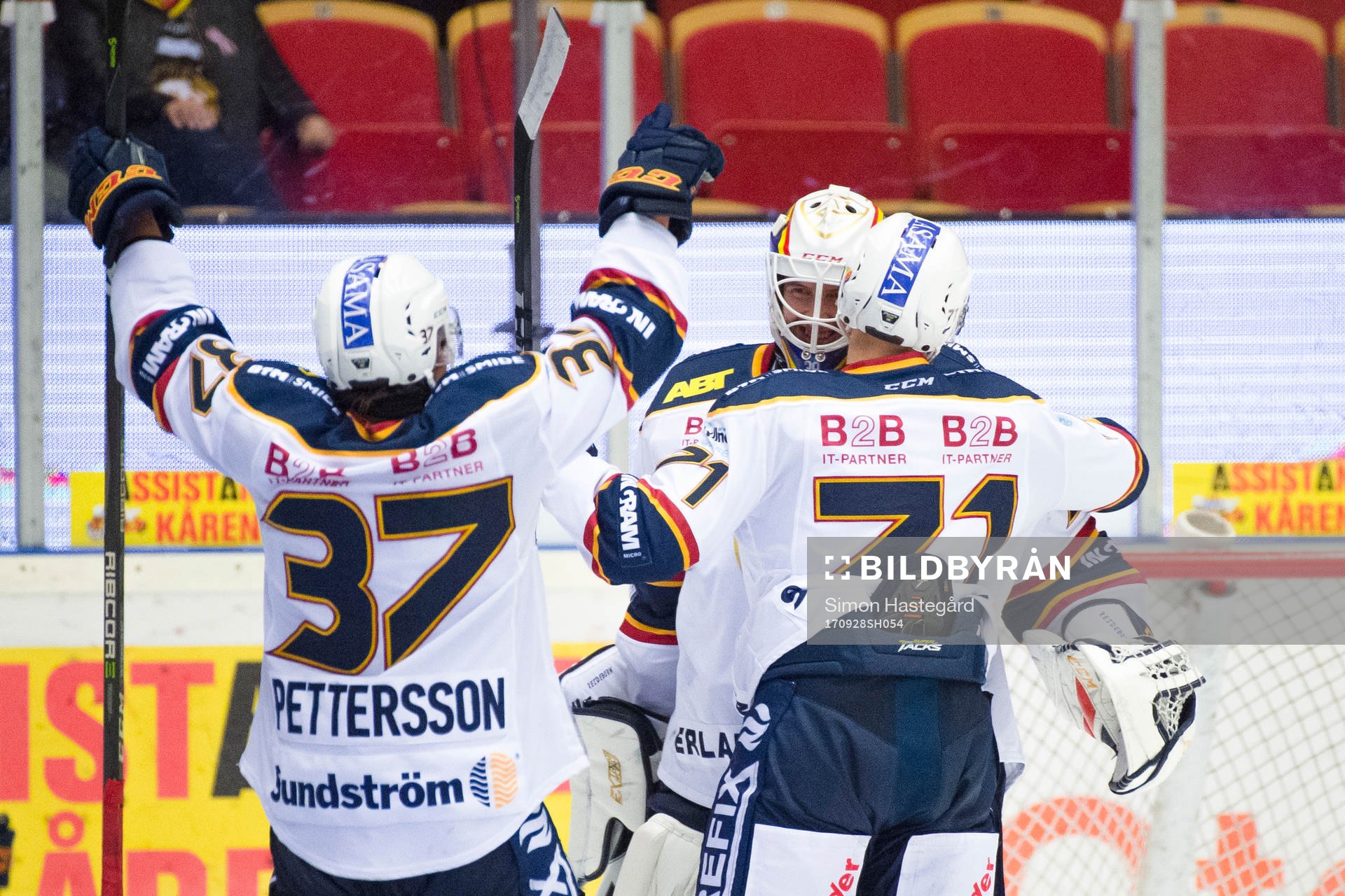 Djurgårdens Jesper Pettersson , Jonathan Davidsson och