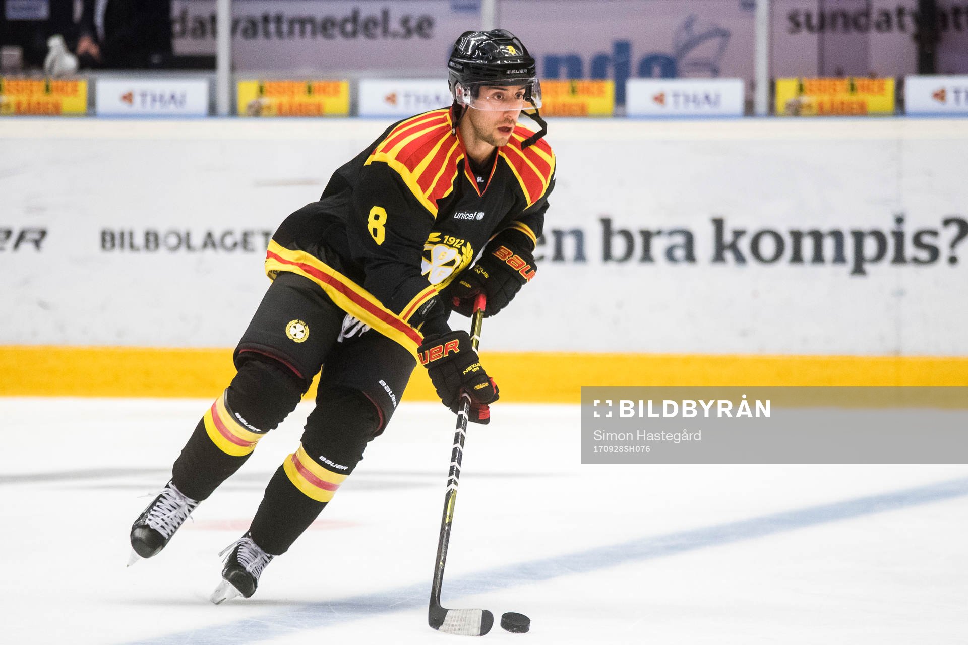 Brynäs  Aaron Palushaj före ishockeymatchen i SHL mellan