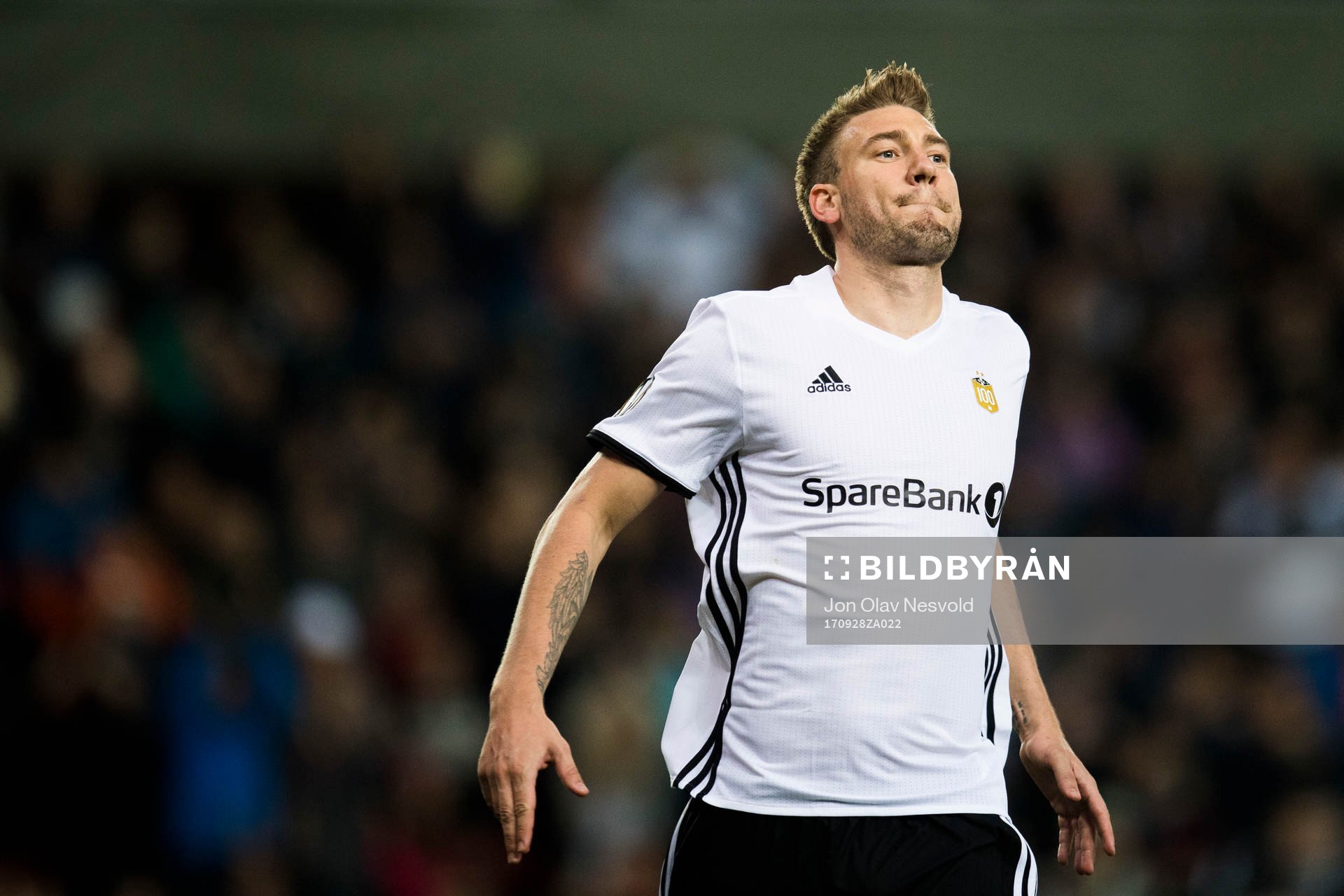 Nicklas Bendtner of Rosenborg celebrates 1-0