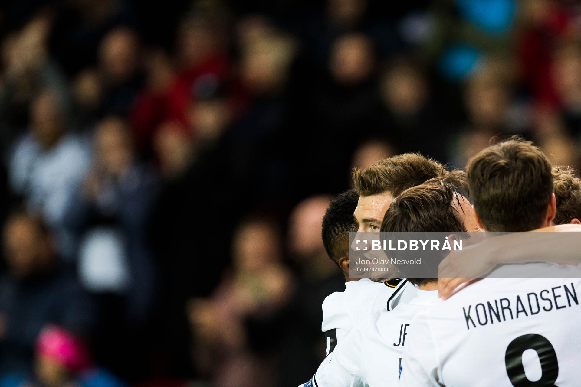 Nicklas Bendtner of Rosenborg celebrates 3-0 with his