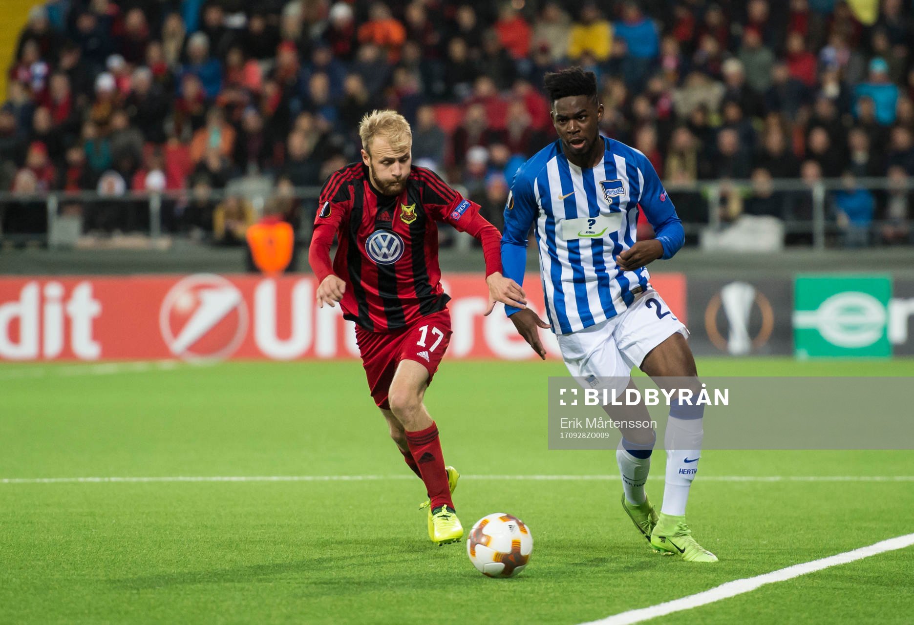 Östersunds Curtis Edwards och Hertha Berlins Jordan