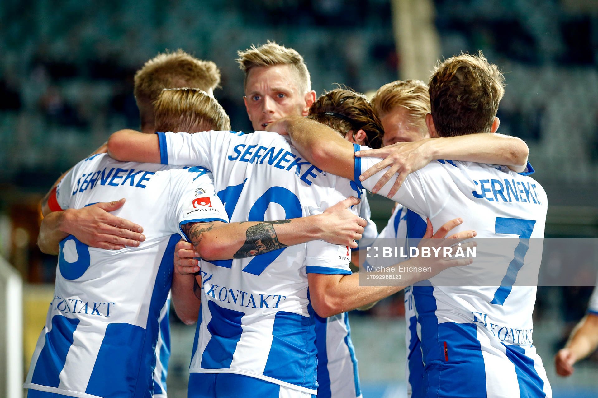 IFK Göteborgs August Erlingmark jublar med lagkamrater