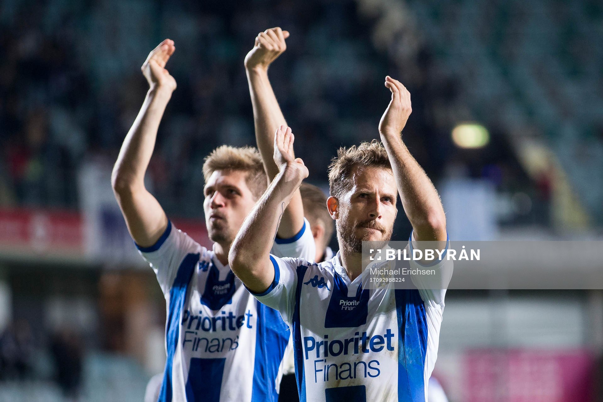 IFK Göteborgs Mikael Boman och Tobias Hysén tackar