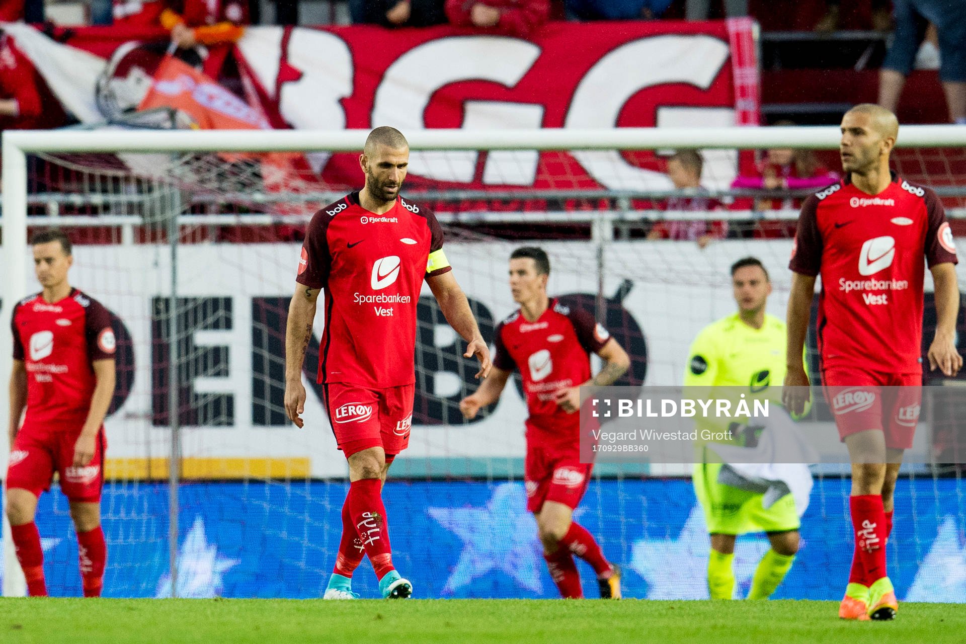Azar Karadas of Brann looks dejected