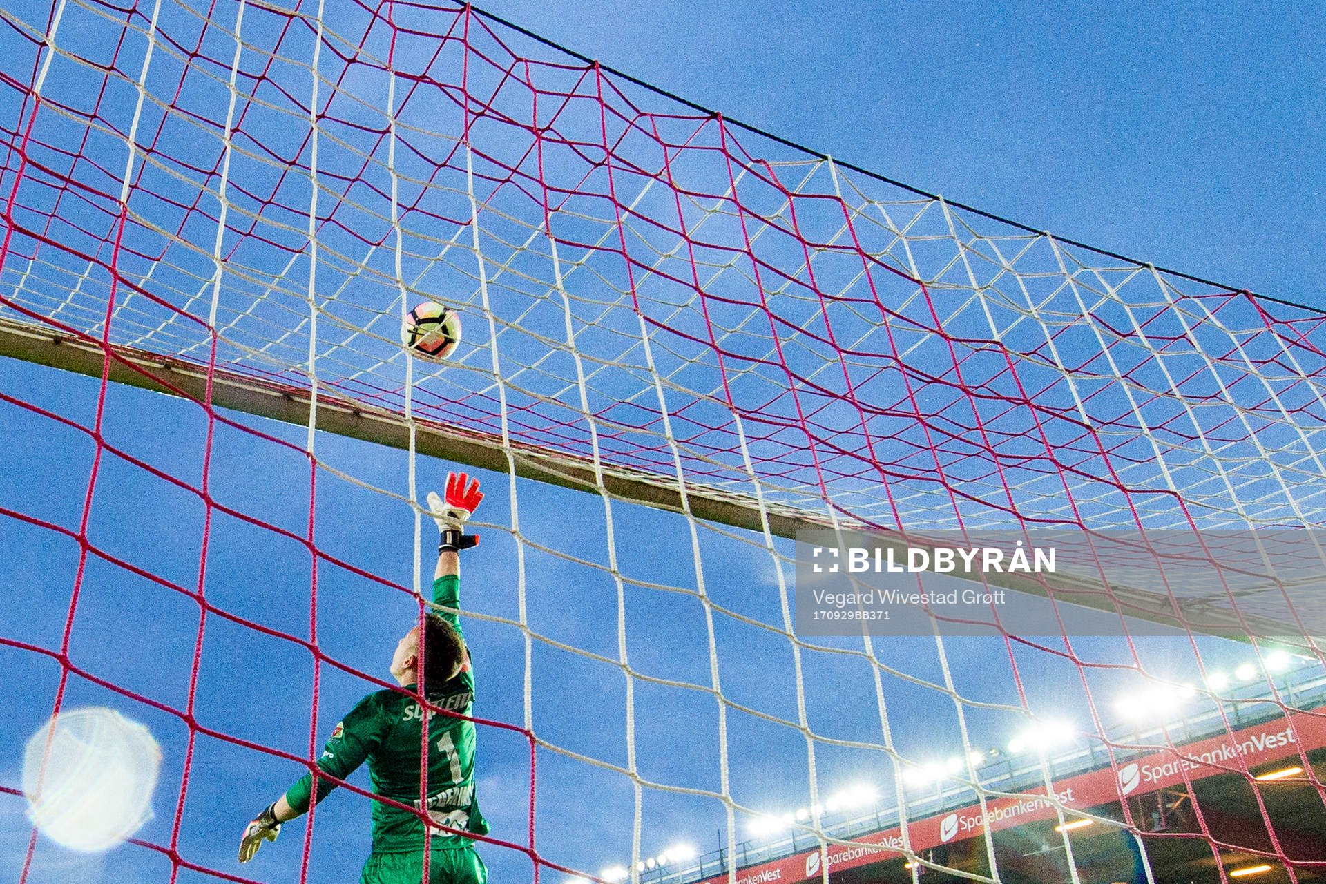 Goalkeeper Sean McDermott of Kristiansund makes a save