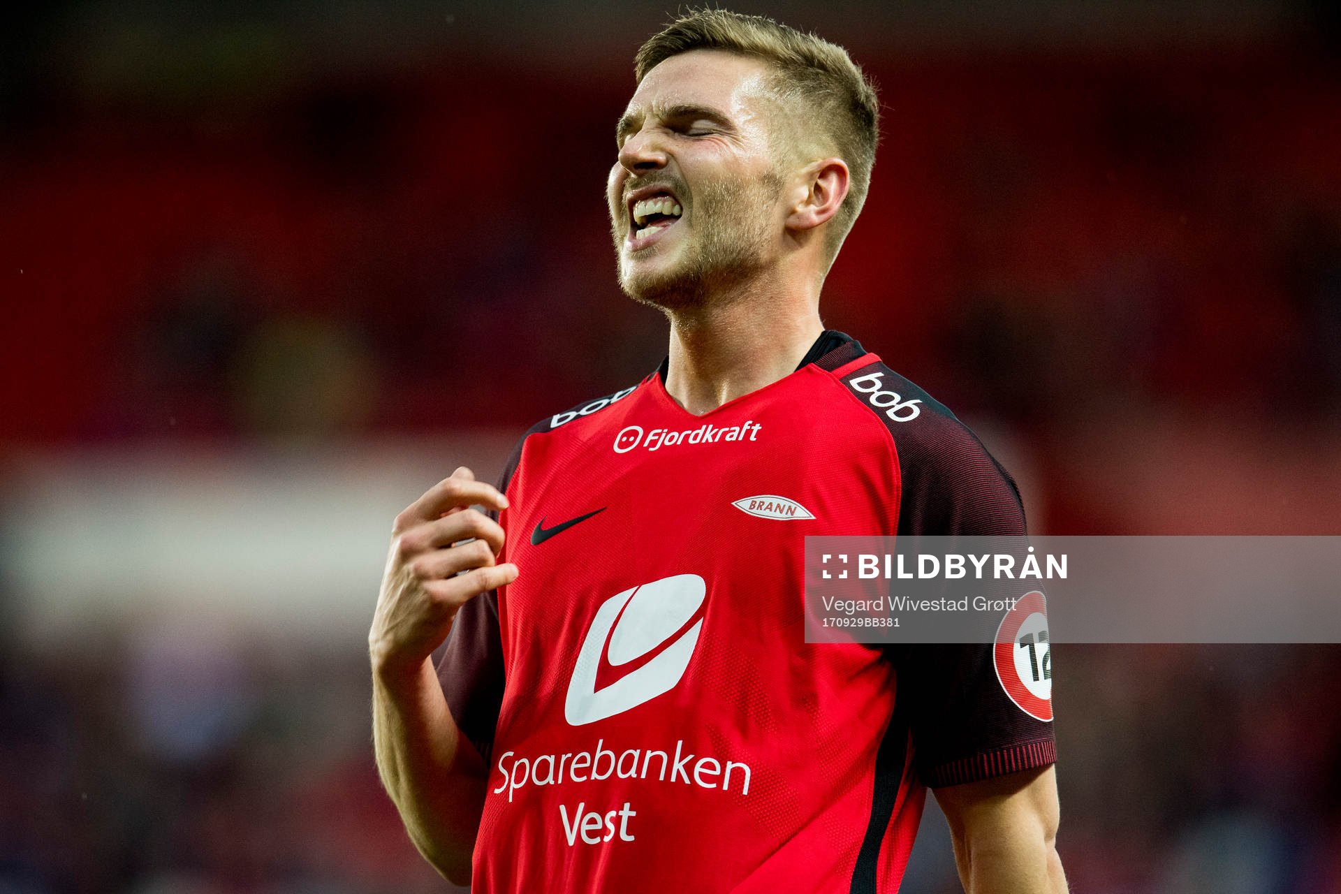 Gilli Rólantsson of Brann reacts