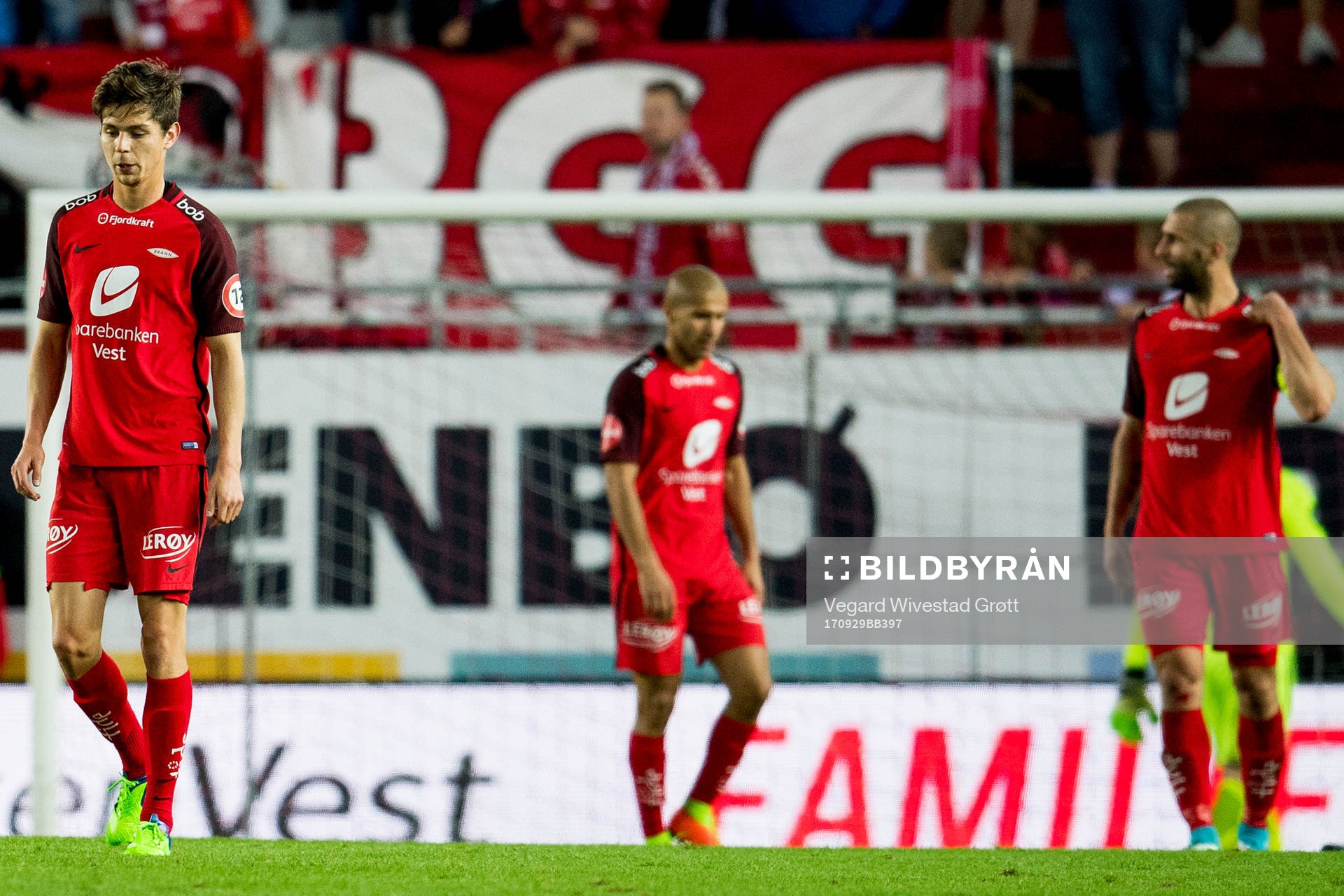 Torgeir Børven of Brann looks dejected