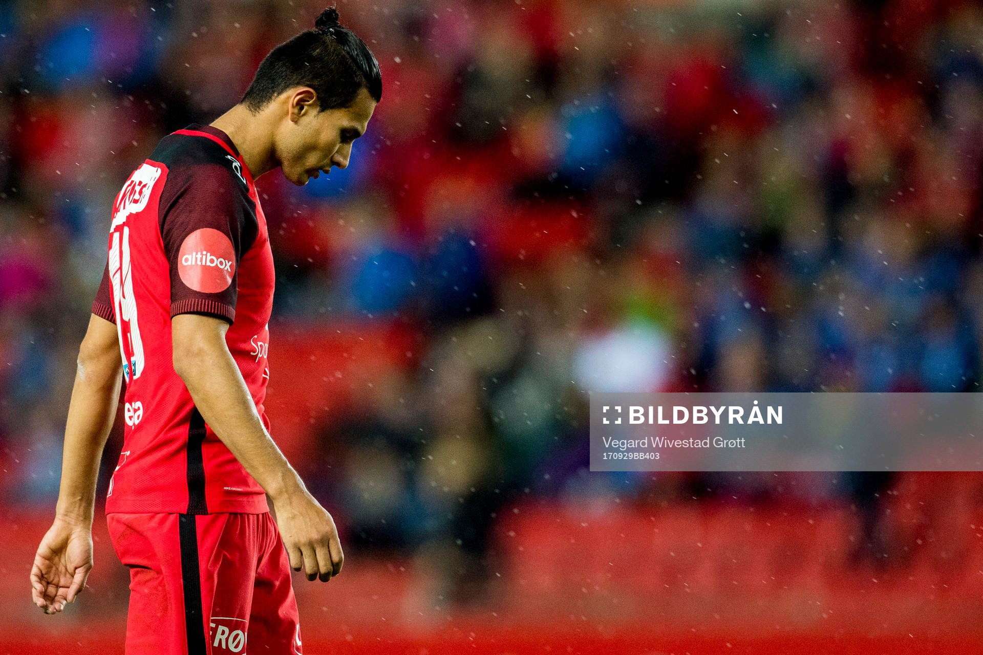 Denver Vega of Brann looks dejected