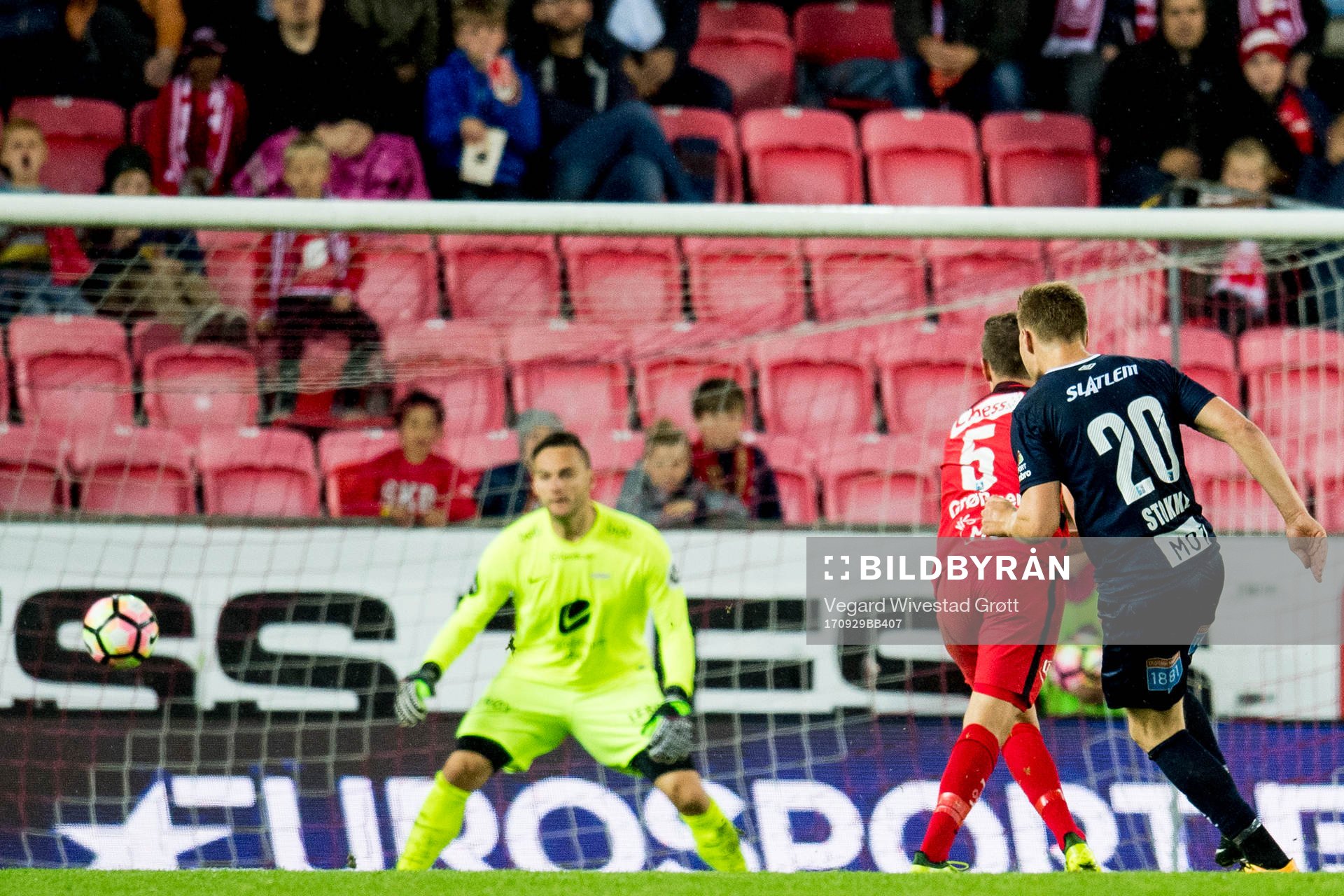 Benjamin Stokke of Kristiansund scores 0-3