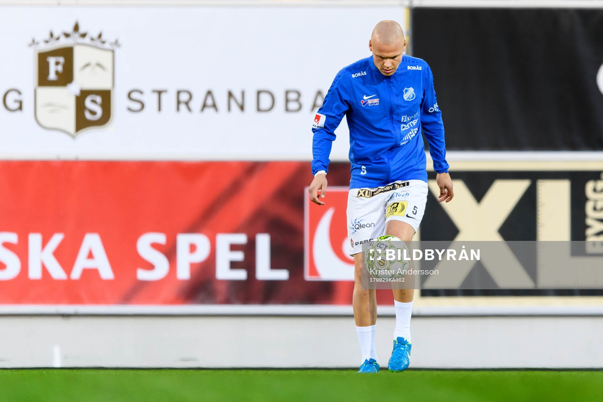 Norrbys Jesper Brandt före fotbollsmatchen i Superettan
