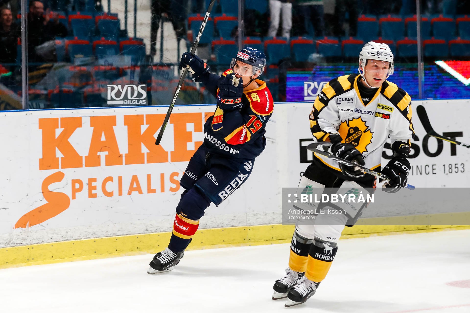 Djurgårdens Rene Bourque jublar