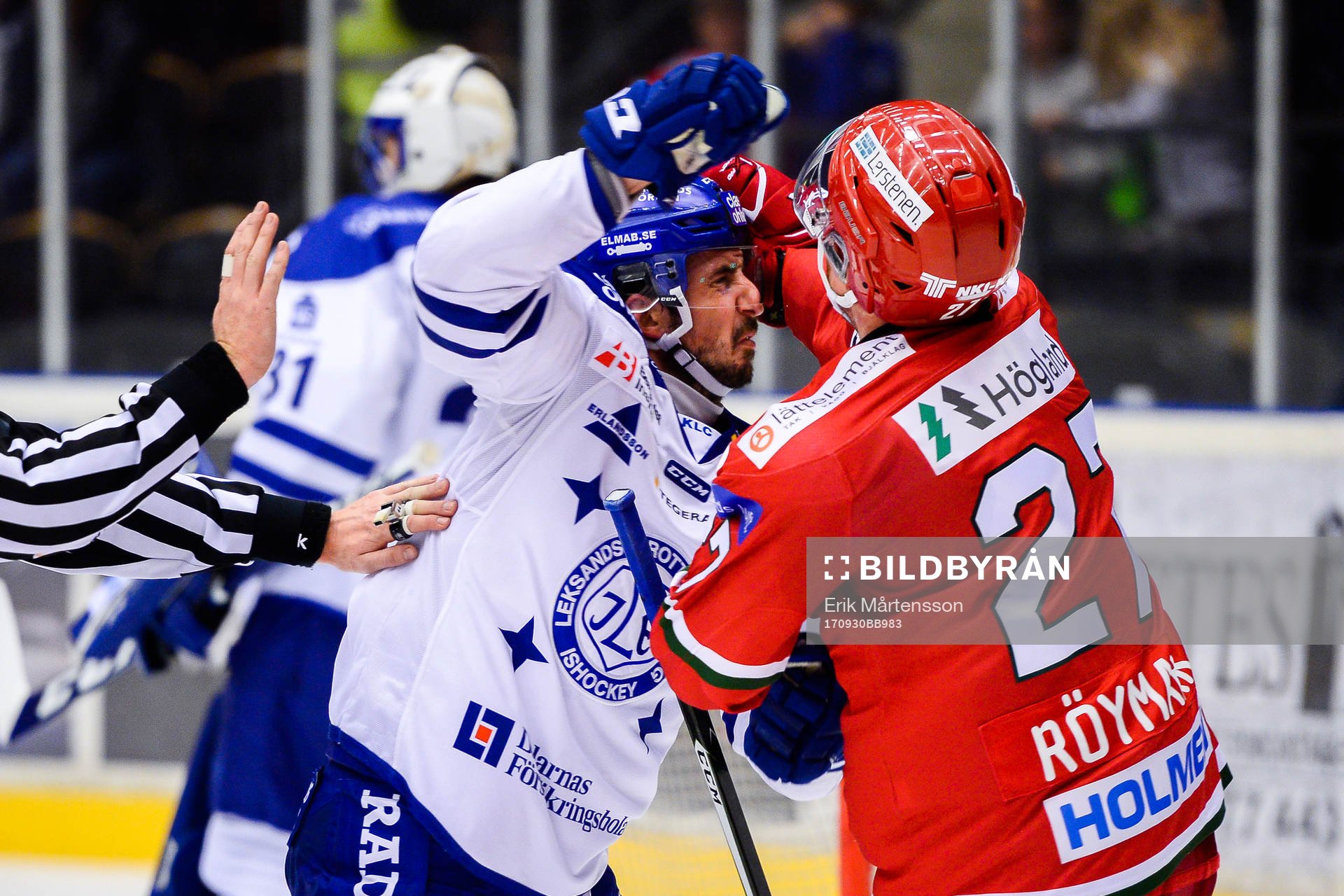 Leksands Fredrik Lindgren i bråk med Modos Martin Röymark