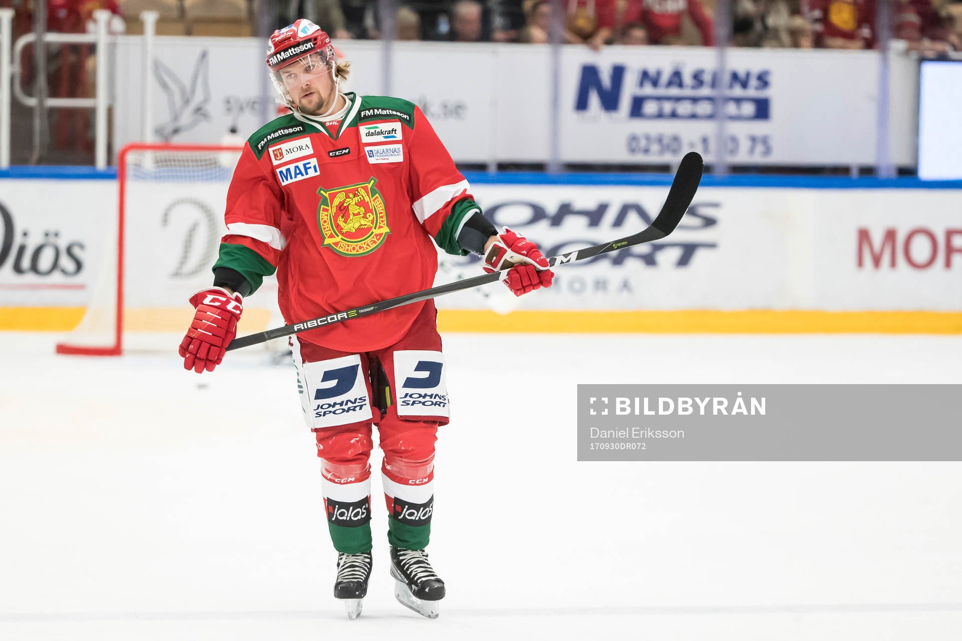 Moras Viktor Amnér deppar i ishockeymatchen i SHL mellan