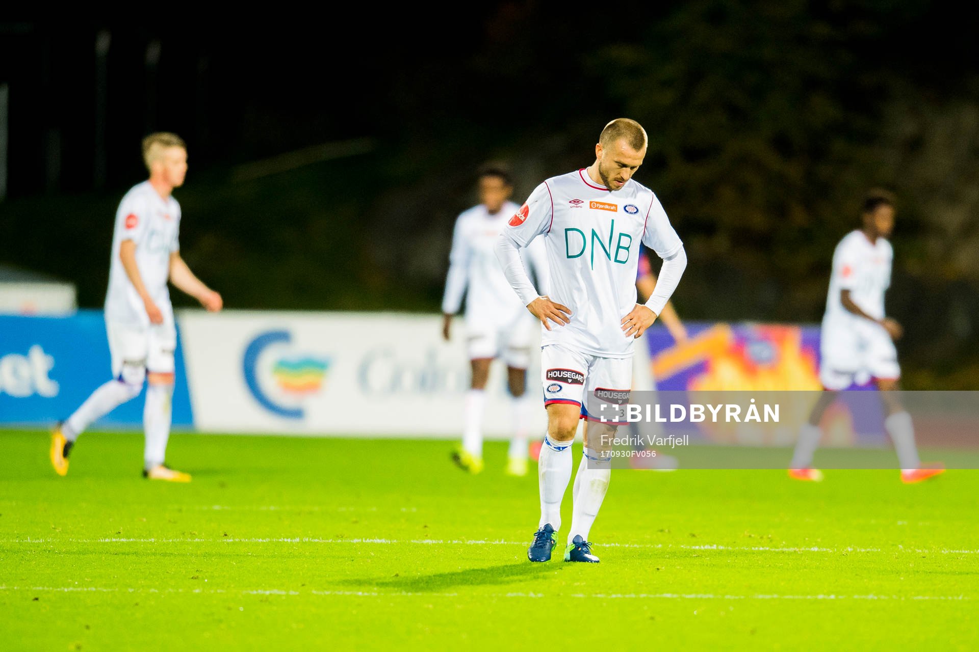 Enar Jaager of Vålerenga looks dejected