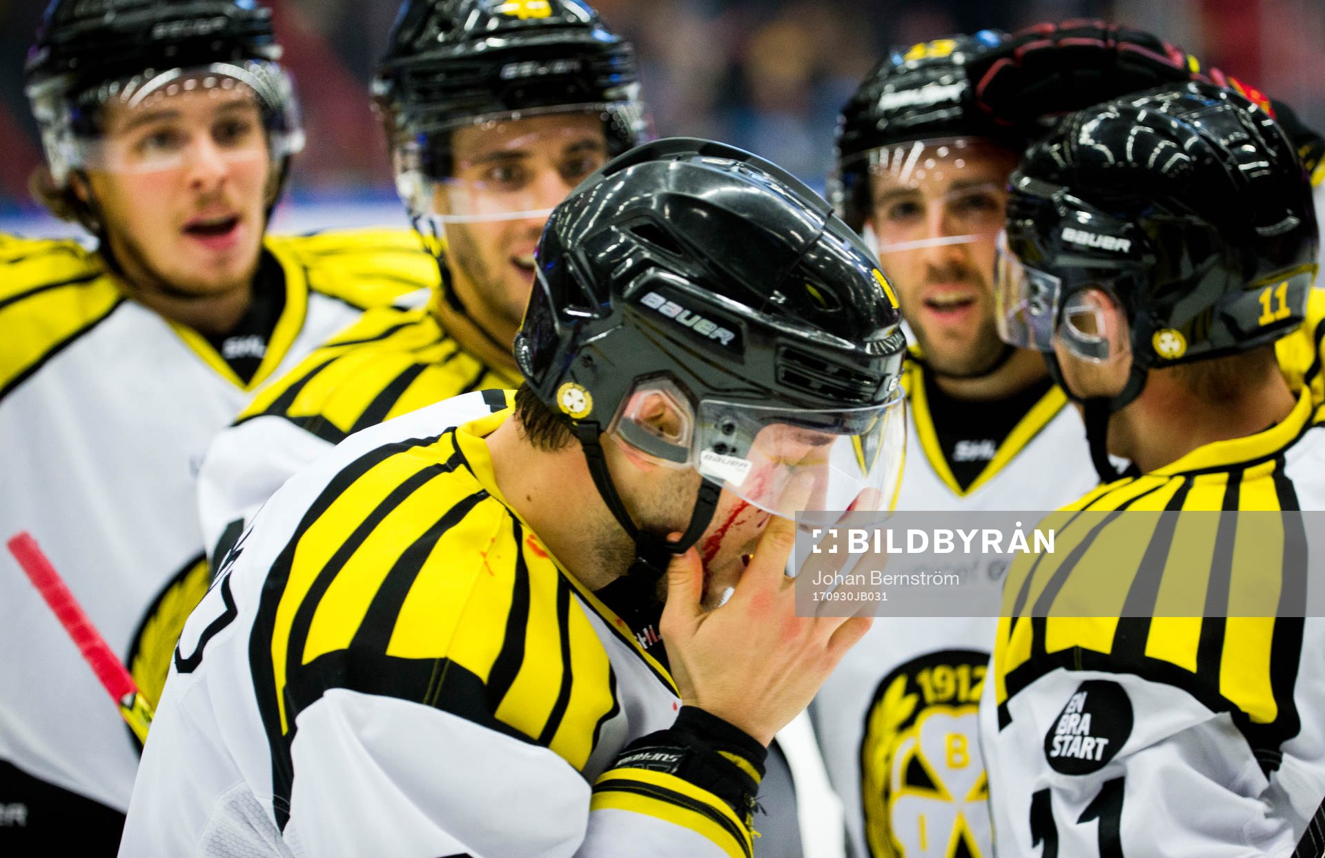 Brynäs Kevin Clark och Ryan Gunderson jublar vid Brynäs