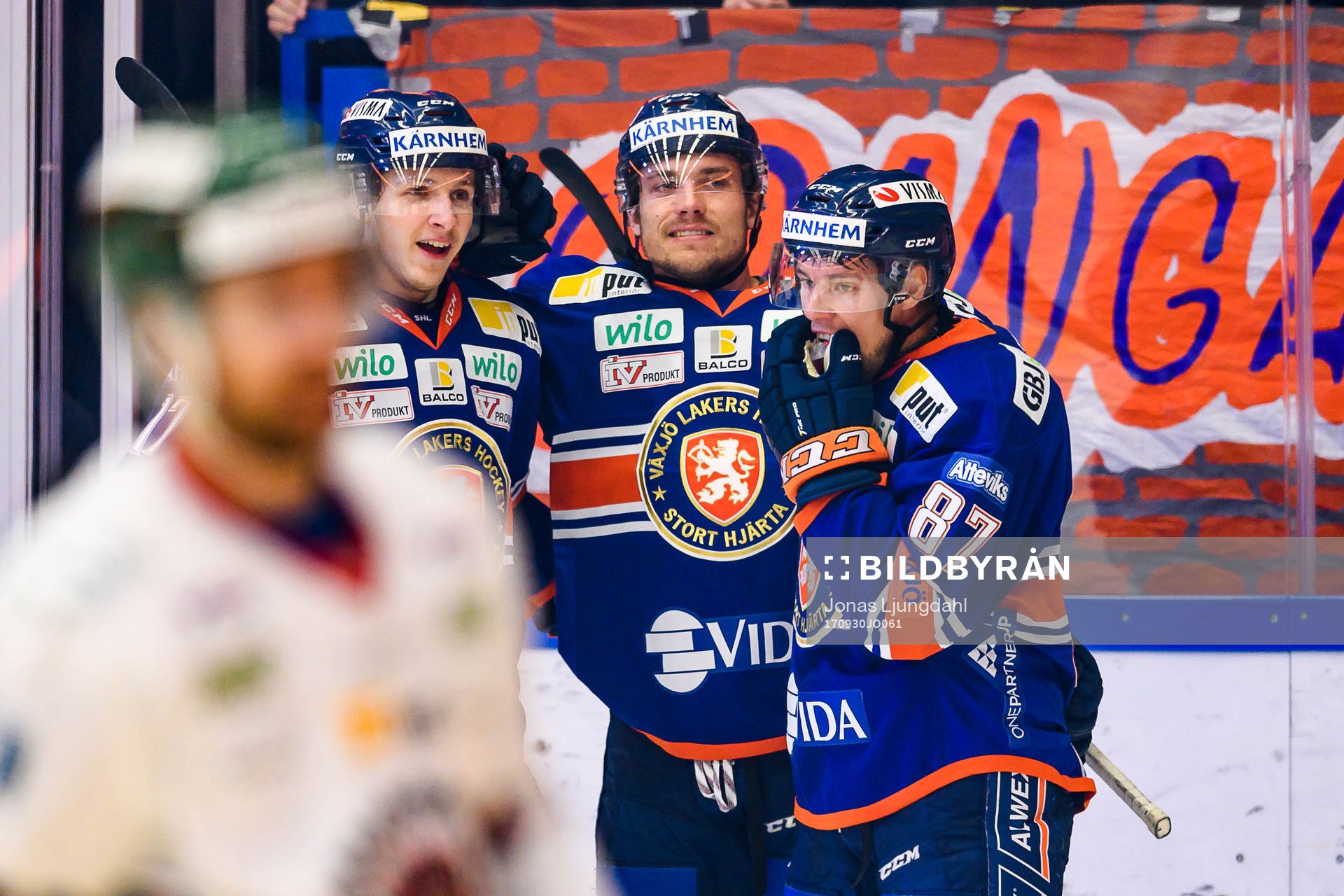 Växjös Pontus Netterberg och Robert Rosén jublar