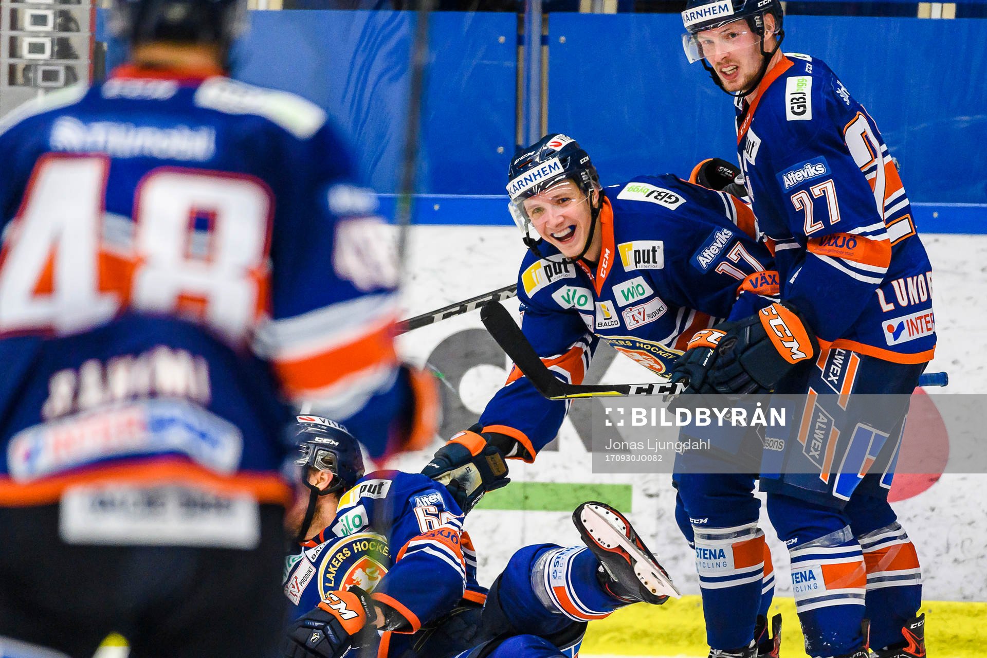 Växjös Jonas Röndbjerg jublar