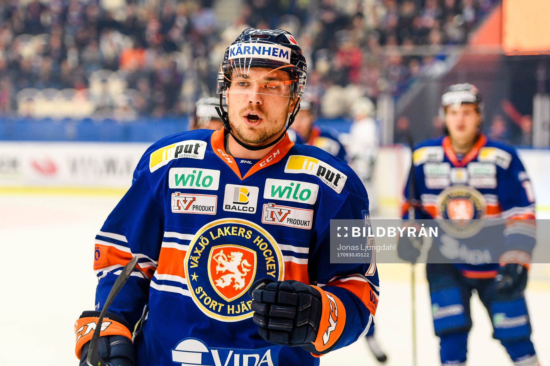 Växjös Pontus Netterberg jublar