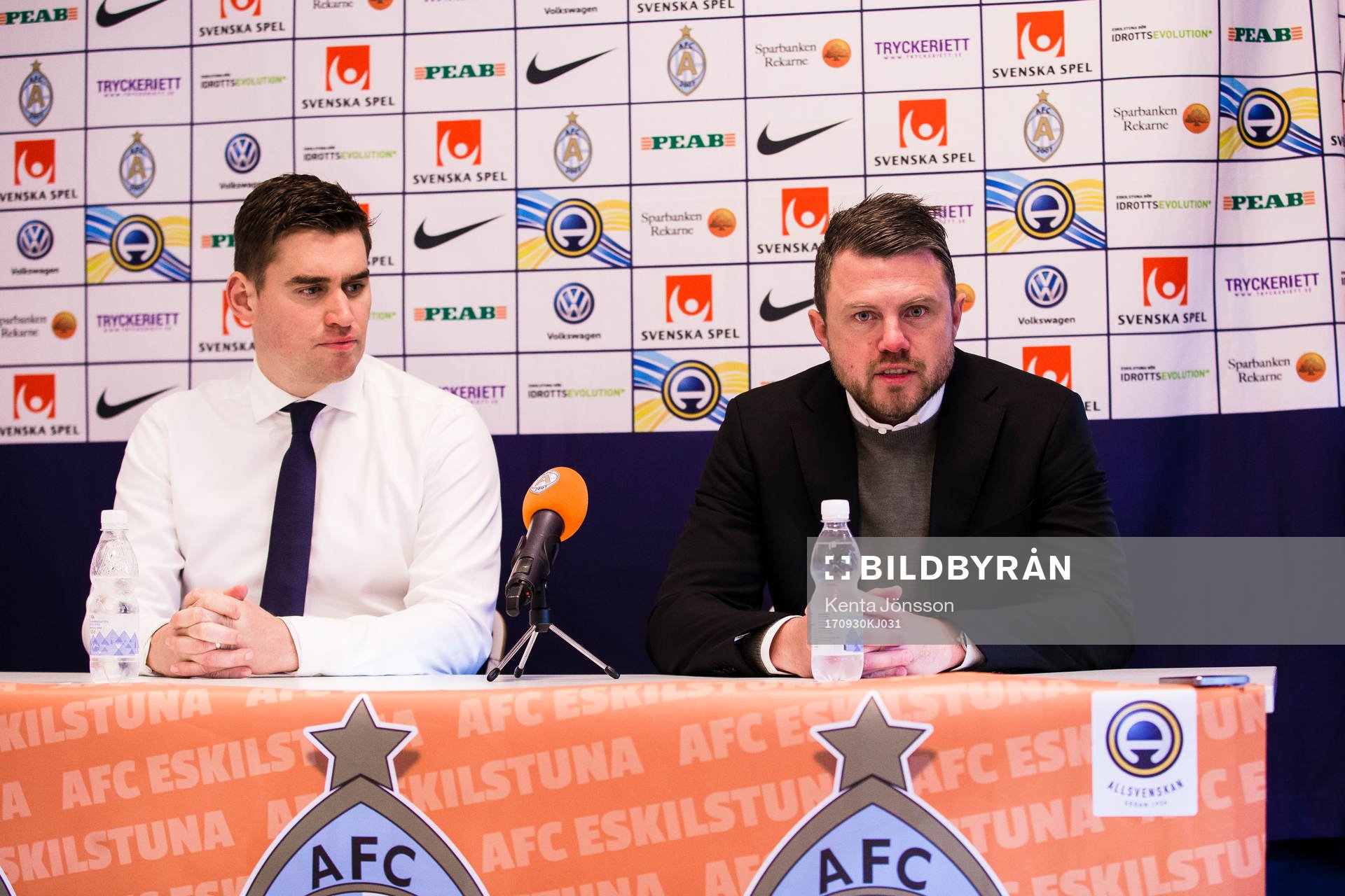 AFC Eskilstunas tränare Michael Jolley och Jönköpings